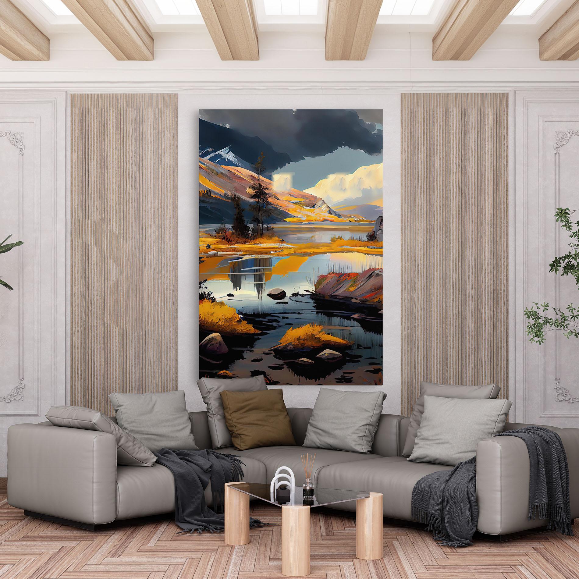 Leinwandbild Autumn Landscape mockup 6