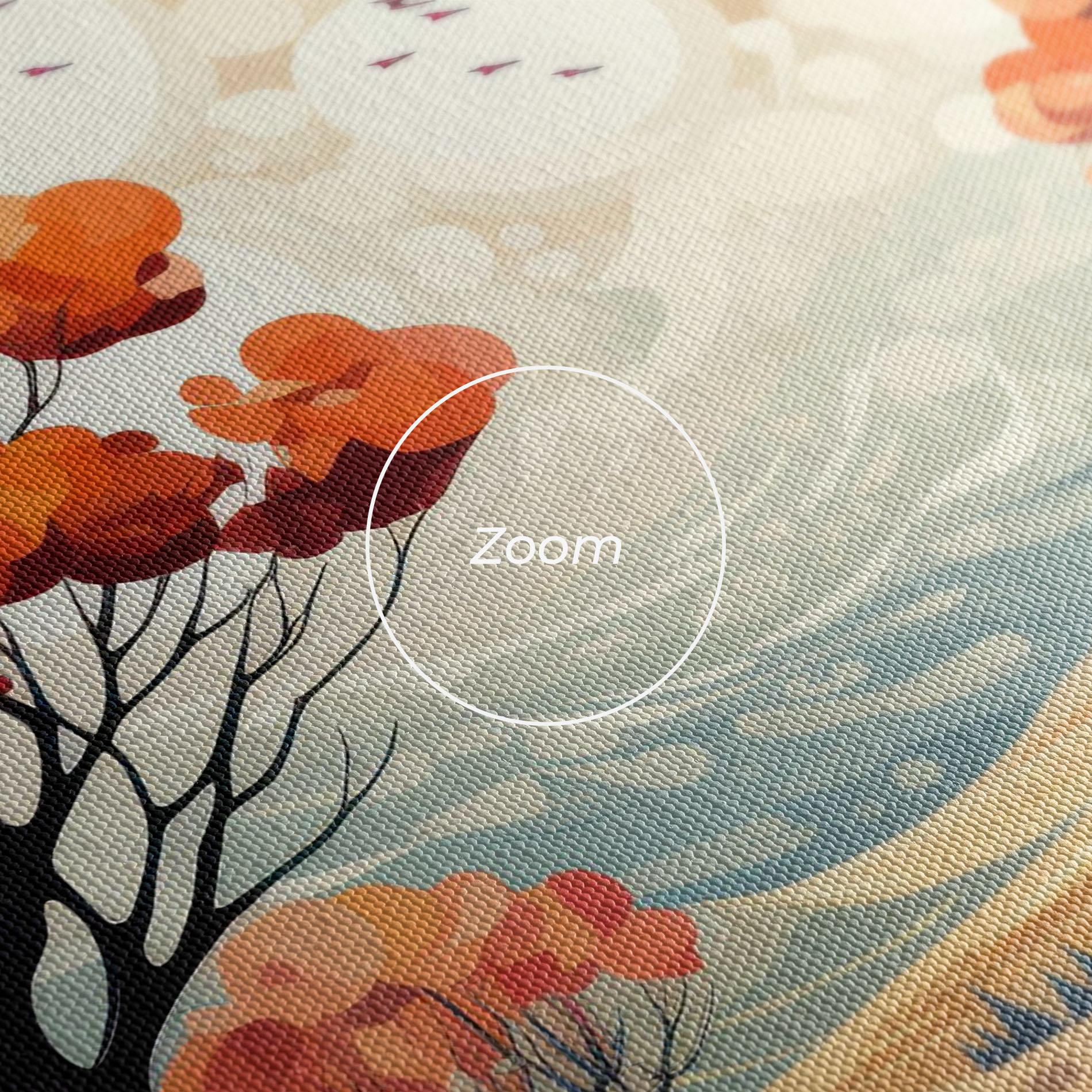 Leinwandbild Autumn Tree Painting mockup 3