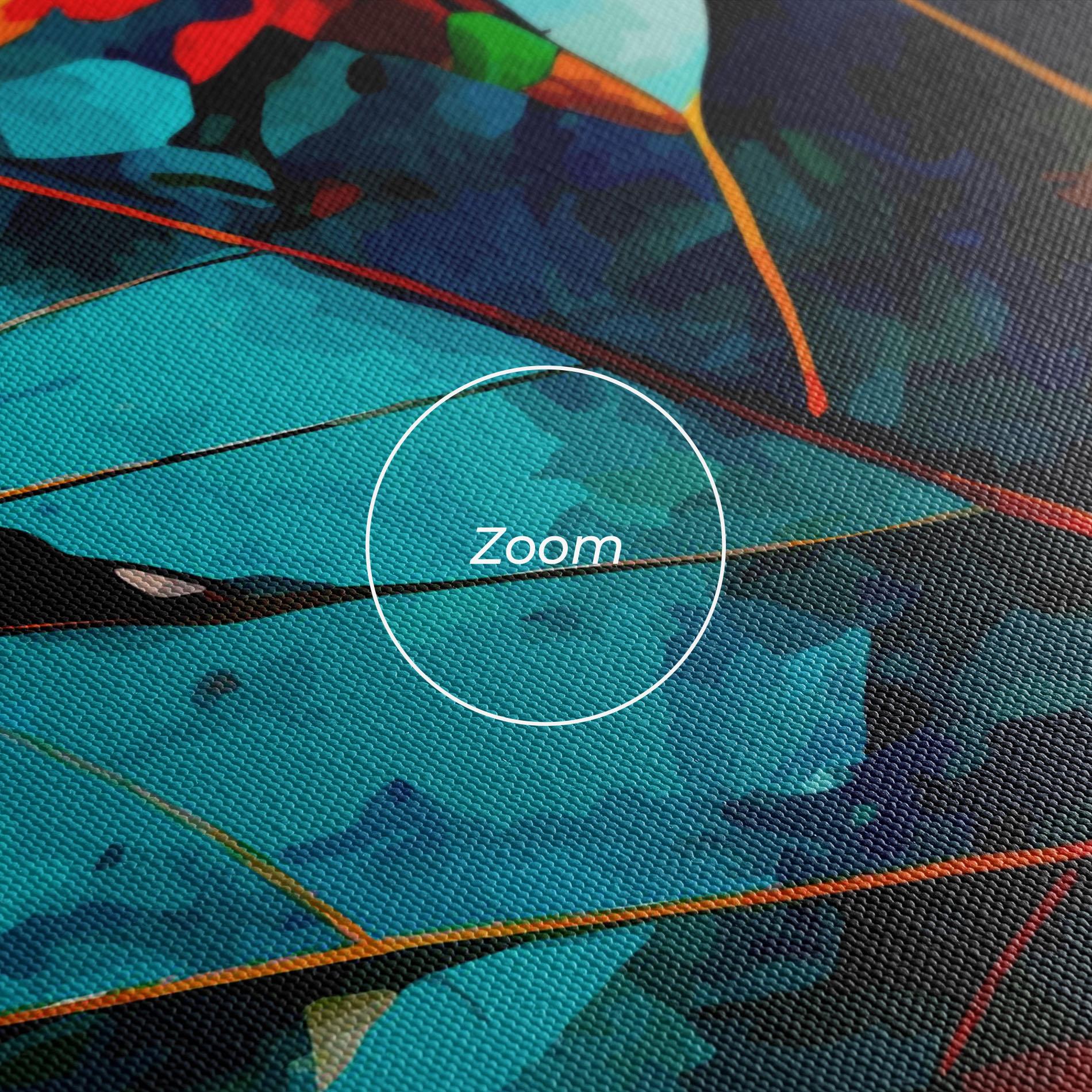 Leinwandbild Blue Orange Leaf mockup 3