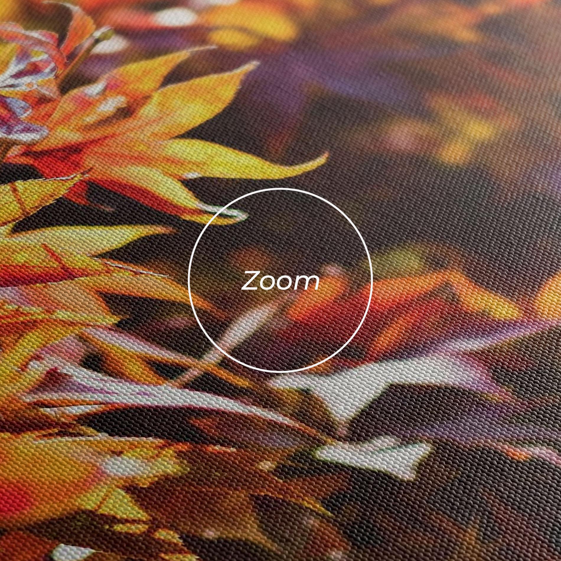 Leinwandbild Dark Red Leaves mockup 3