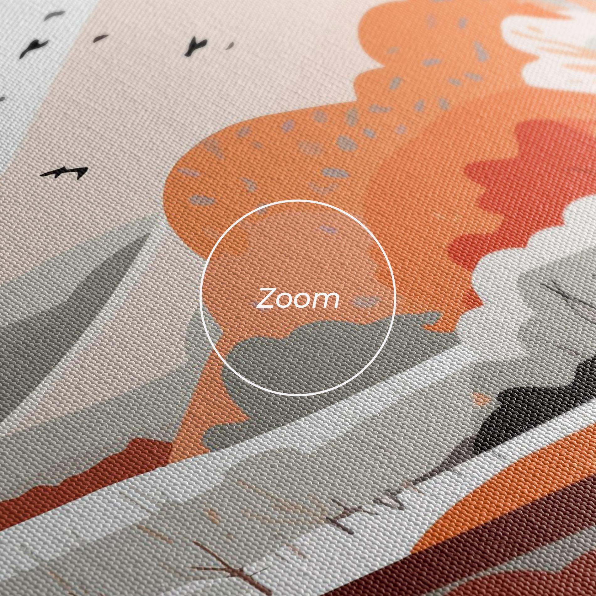 Leinwandbild Grey Orange Autumn mockup 3