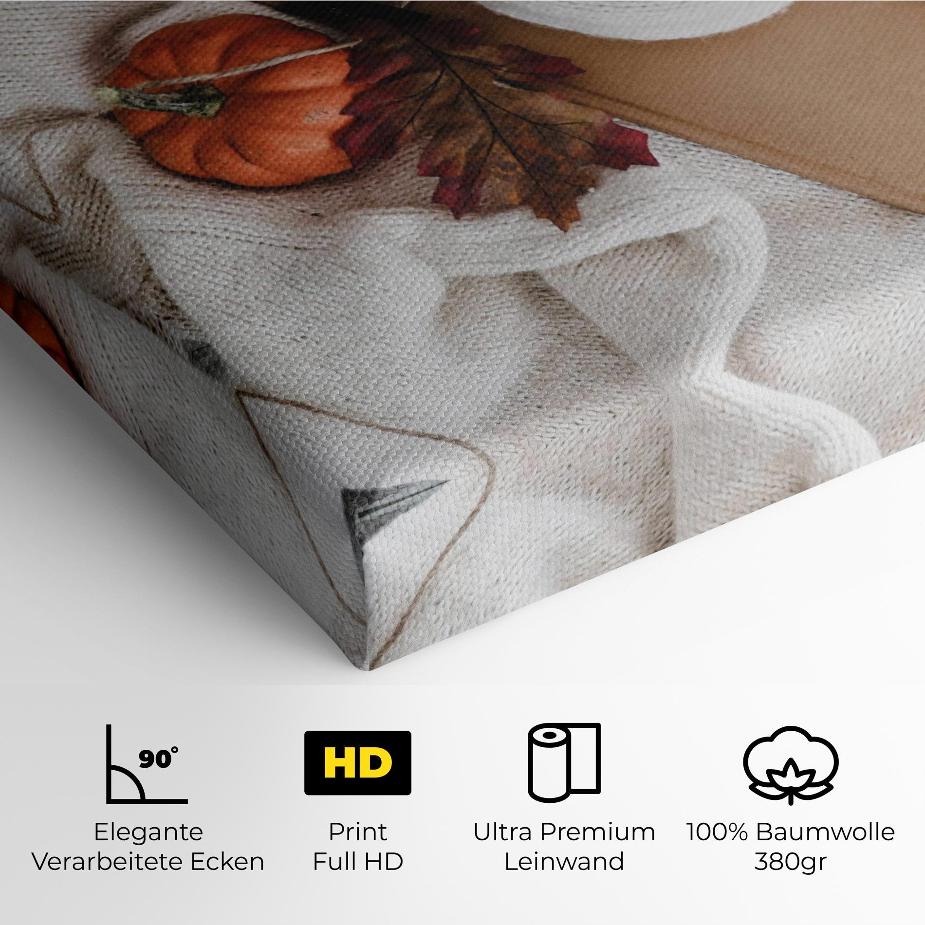 Leinwandbild Autumn Coffee mockup 4