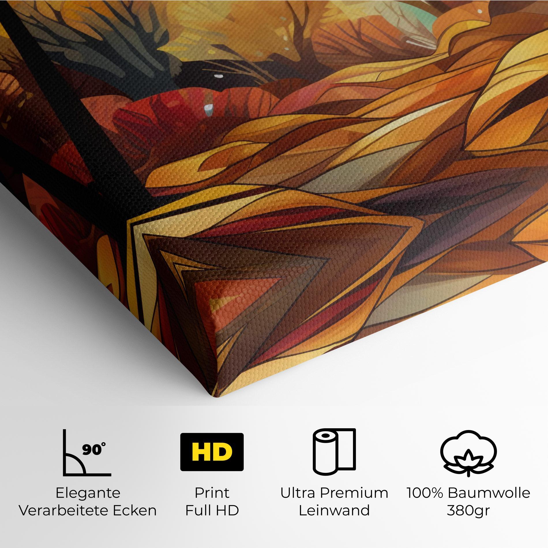 Leinwandbild Autumn Forest Art mockup 4