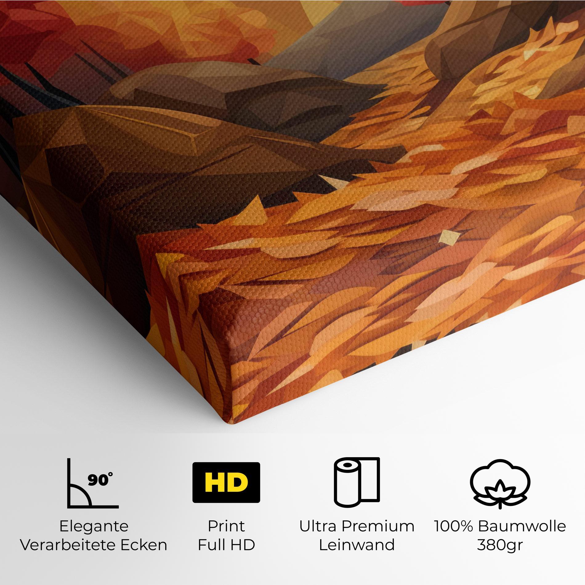 Leinwandbild Autumn Orange Forest mockup 4