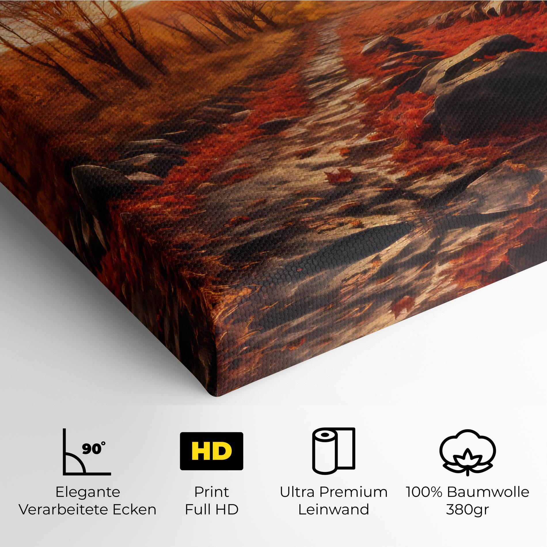 Leinwandbild Autumn Path mockup 4