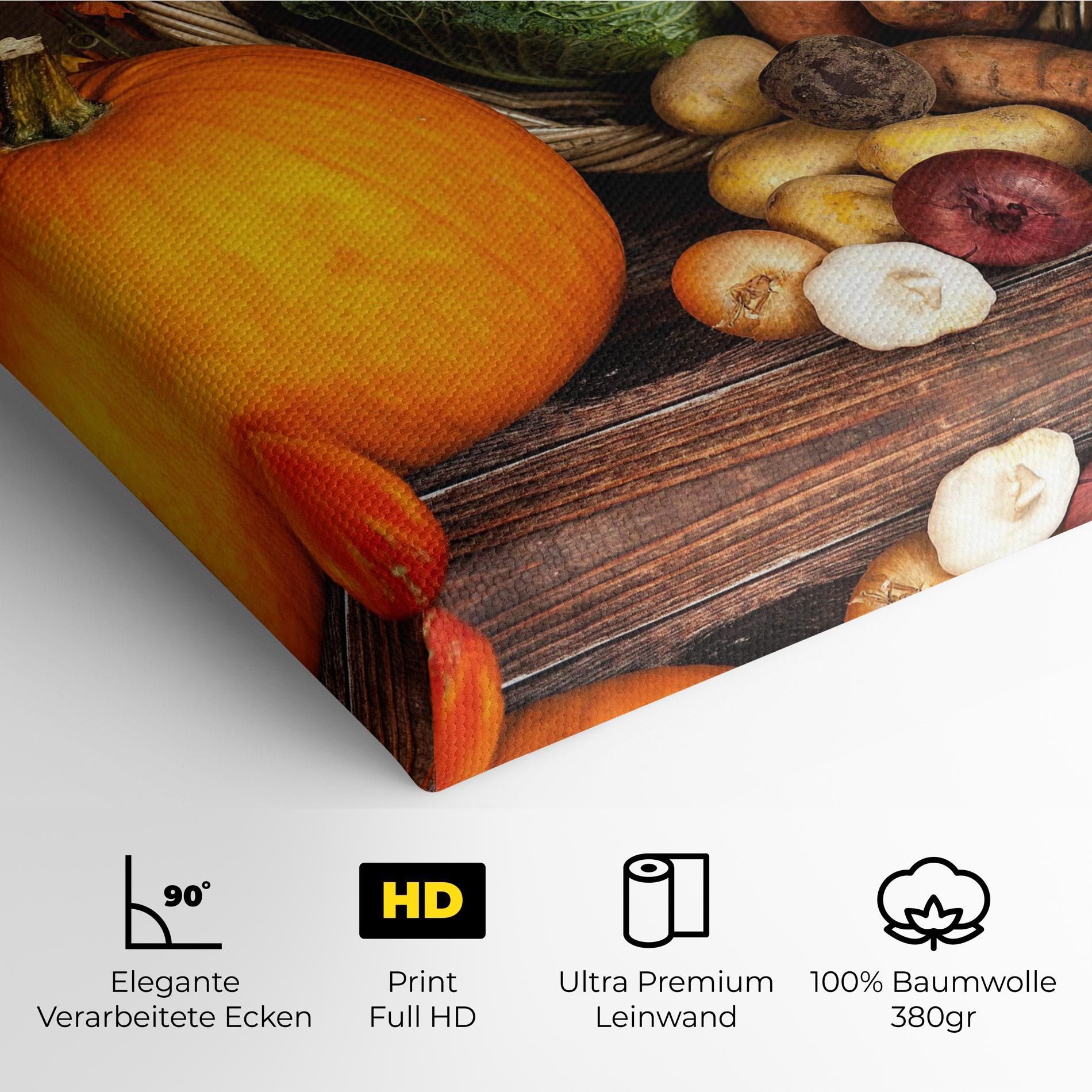 Leinwandbild Autumn Vegetables mockup 4