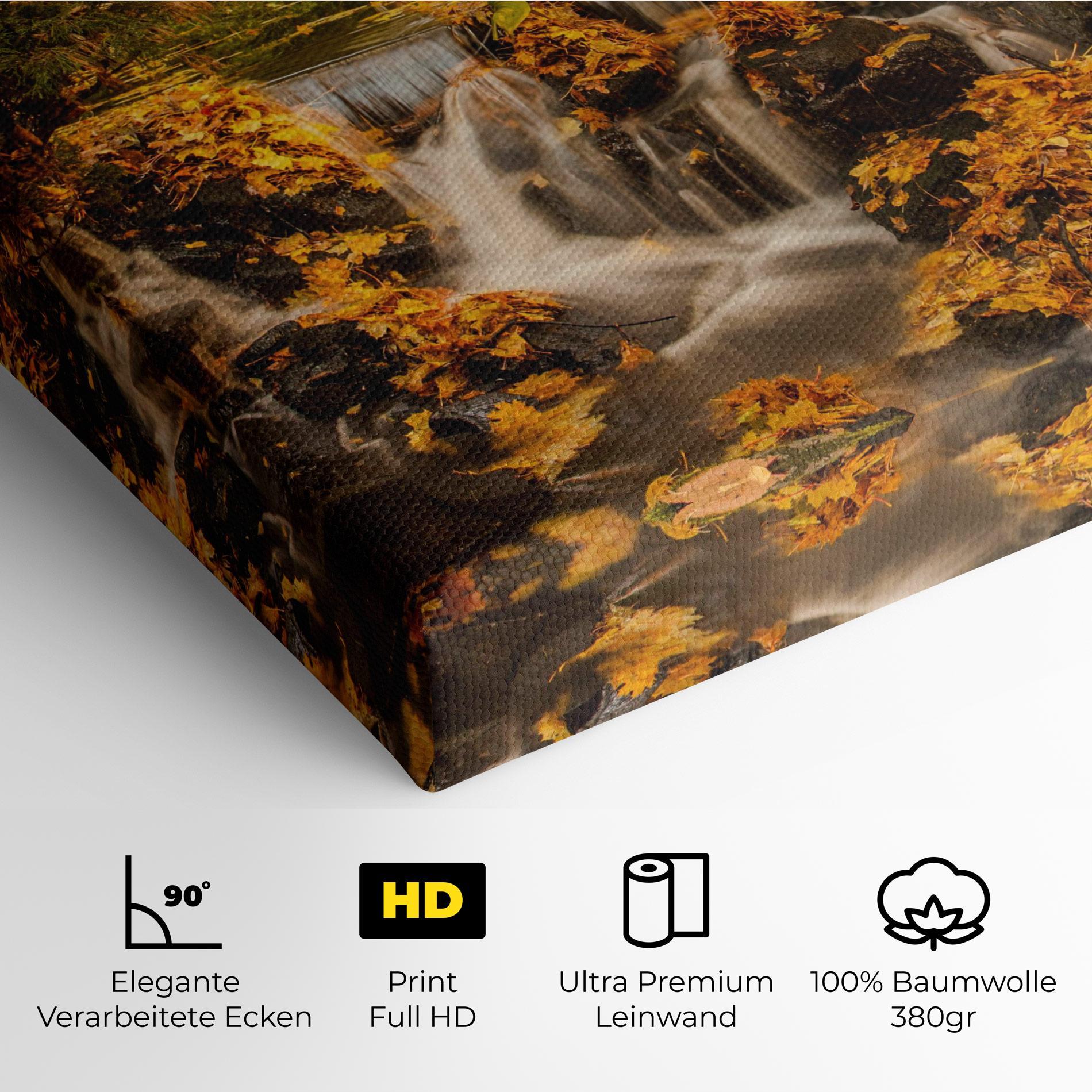 Leinwandbild Autumn Waterfall mockup 4