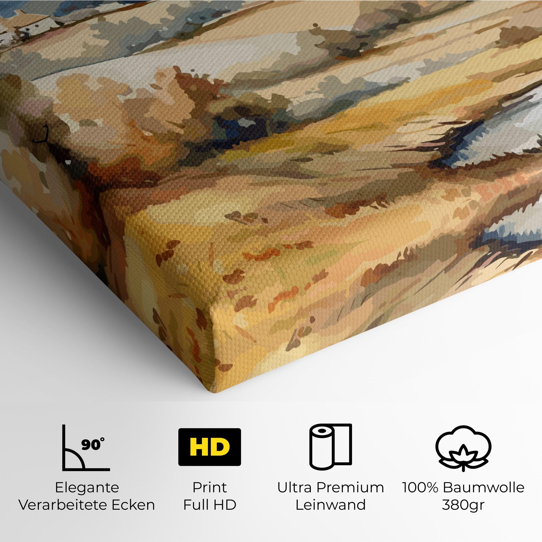 Leinwandbild Blue Orange Autumn mockup 4