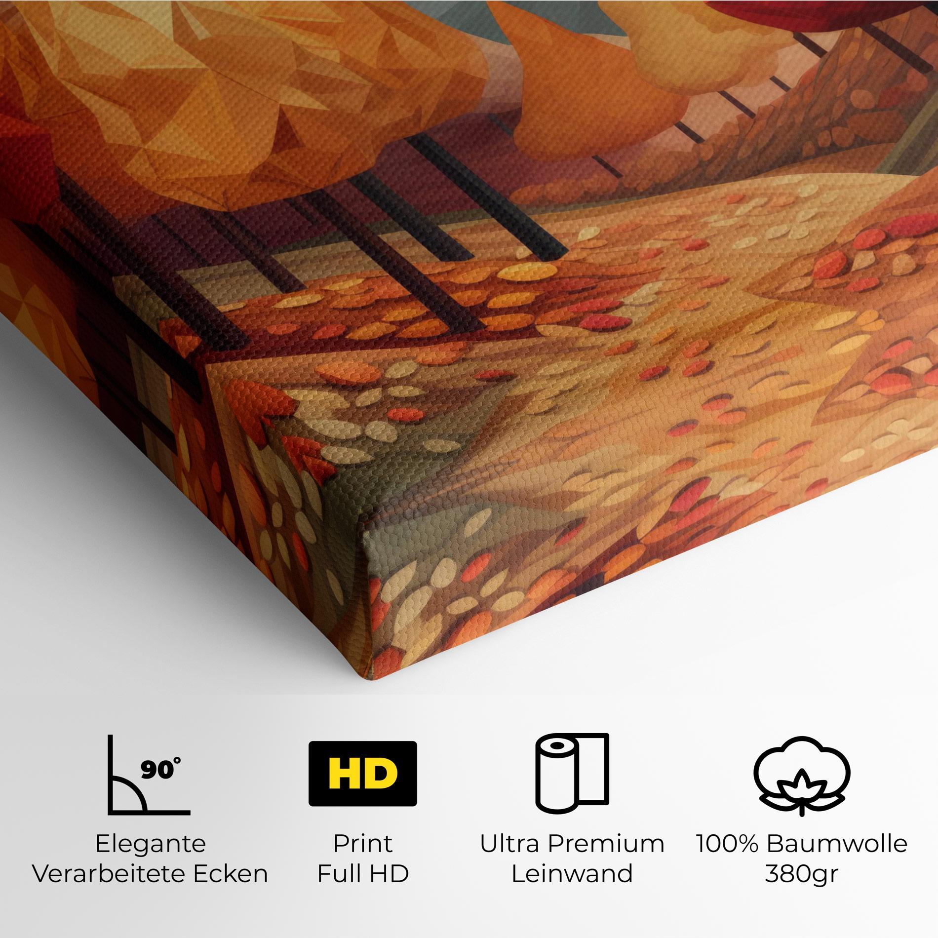 Leinwandbild Colorful Trees Art mockup 4