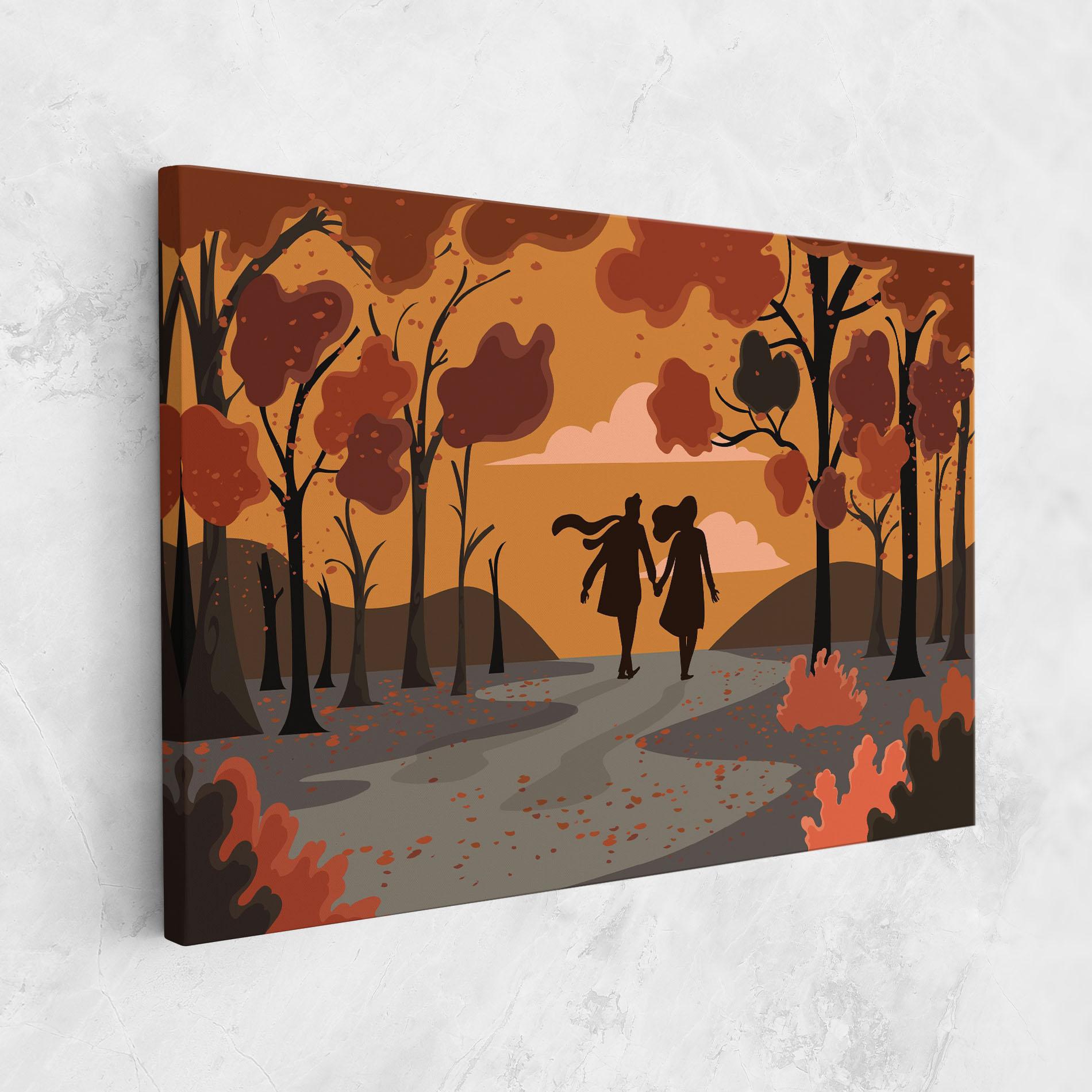 Leinwandbild Autumn Couple mockup 1