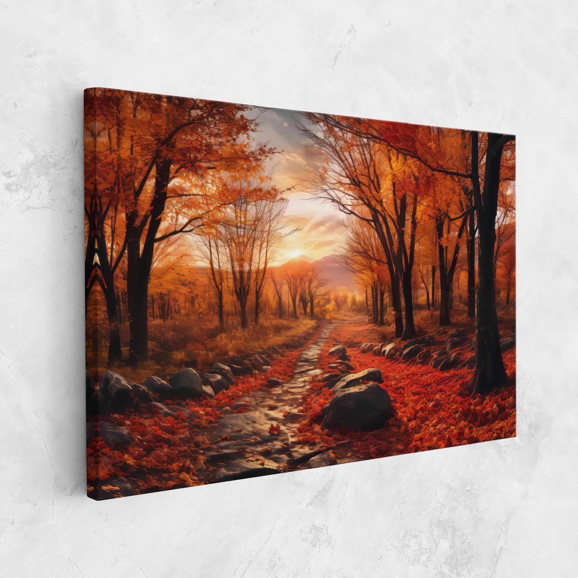 Leinwandbild Autumn Path mockup 1