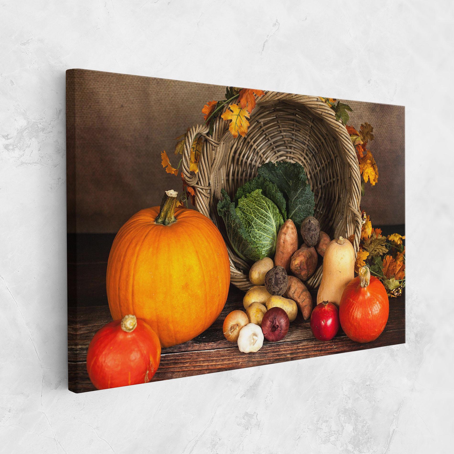 Leinwandbild Autumn Vegetables mockup 1