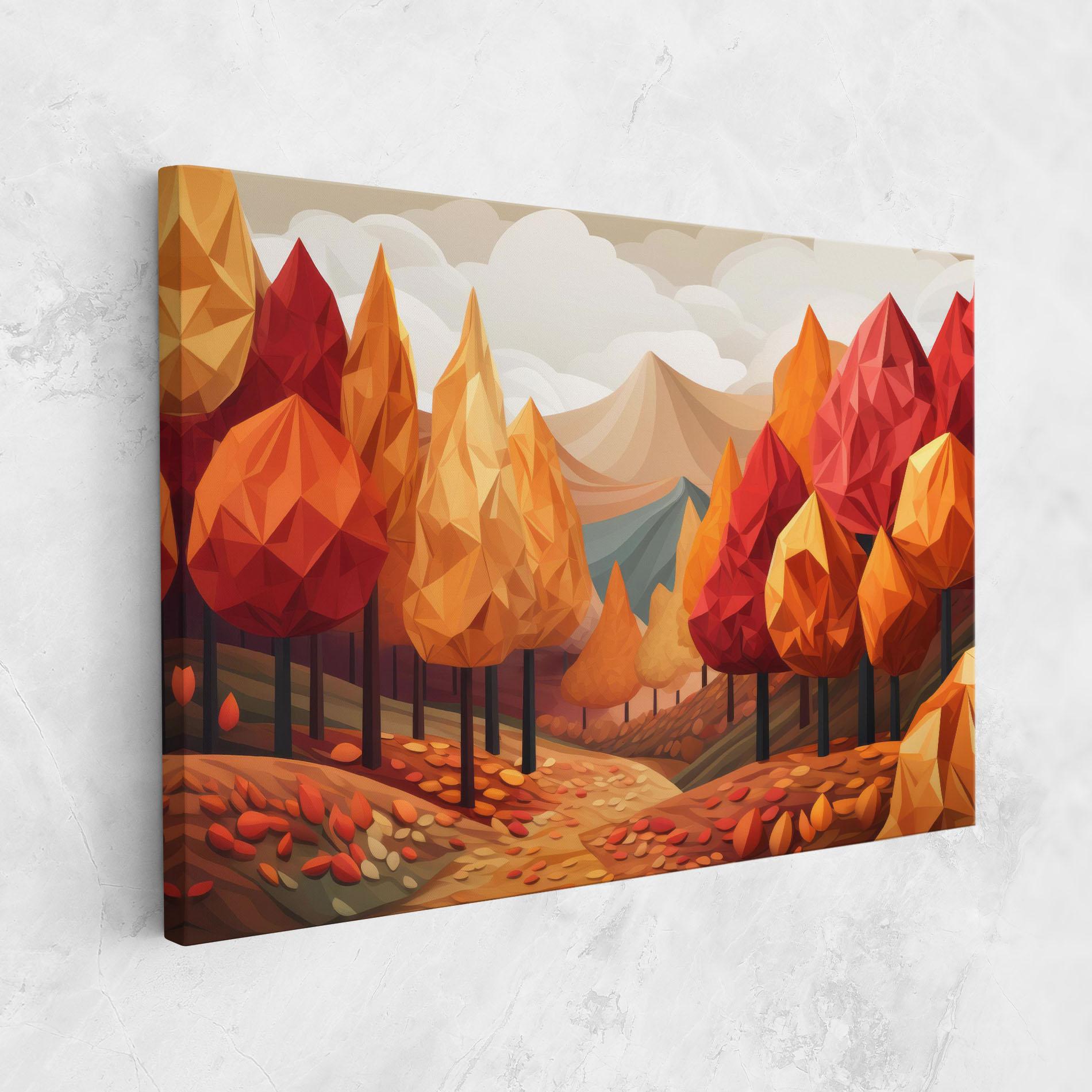 Leinwandbild Colorful Trees Art mockup 1