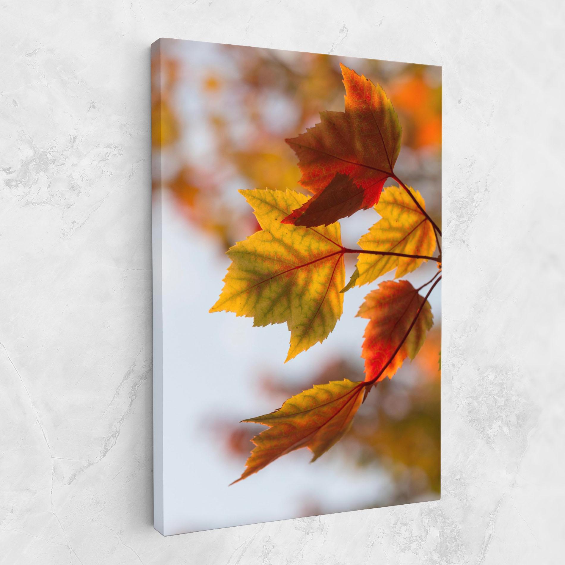 Leinwandbild Red Yellow Autumn mockup 1