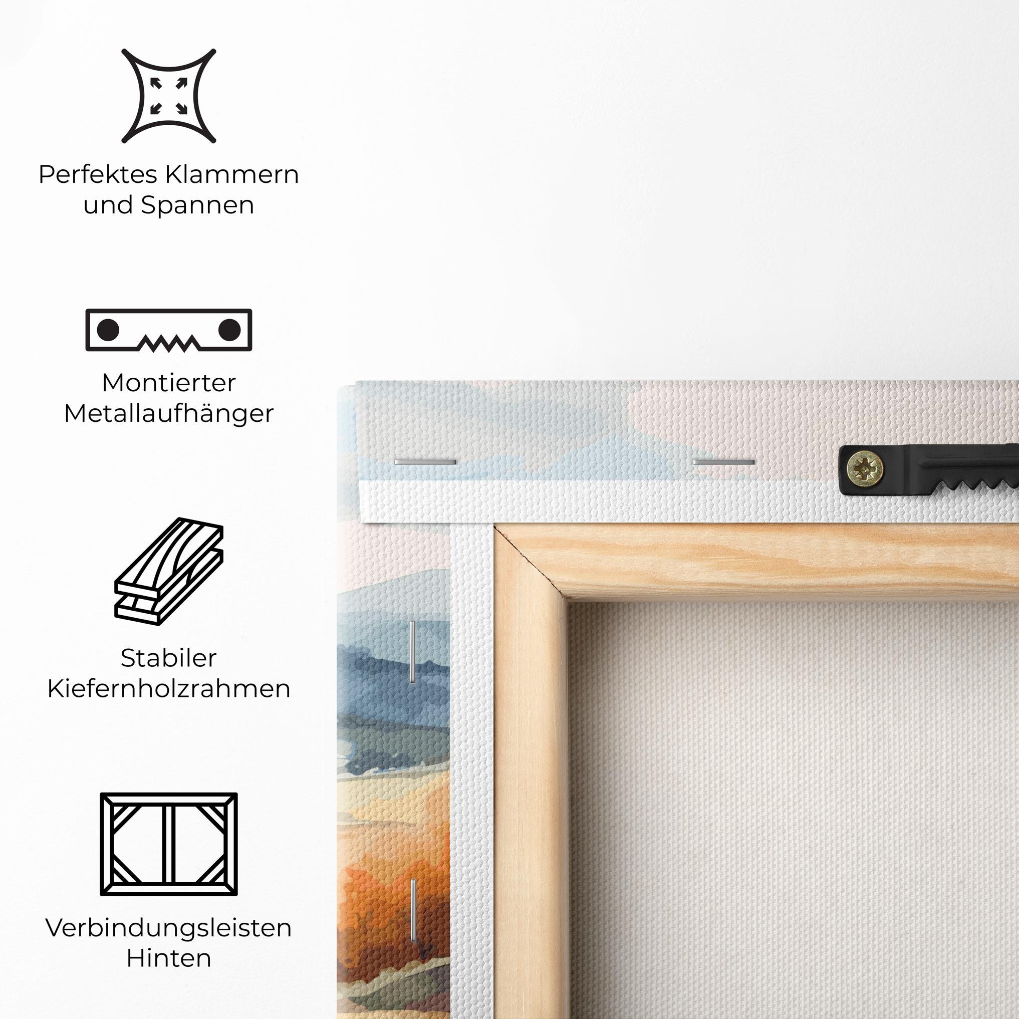 Leinwandbild Blue Orange Autumn mockup 5