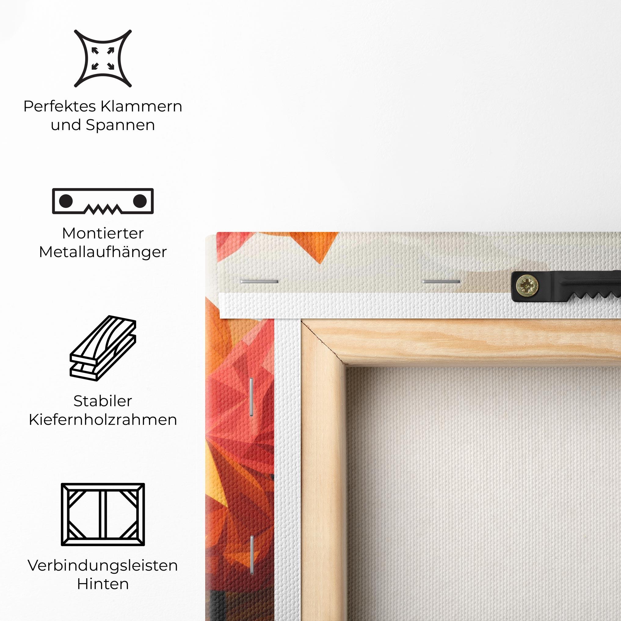 Leinwandbild Colorful Trees Art mockup 5