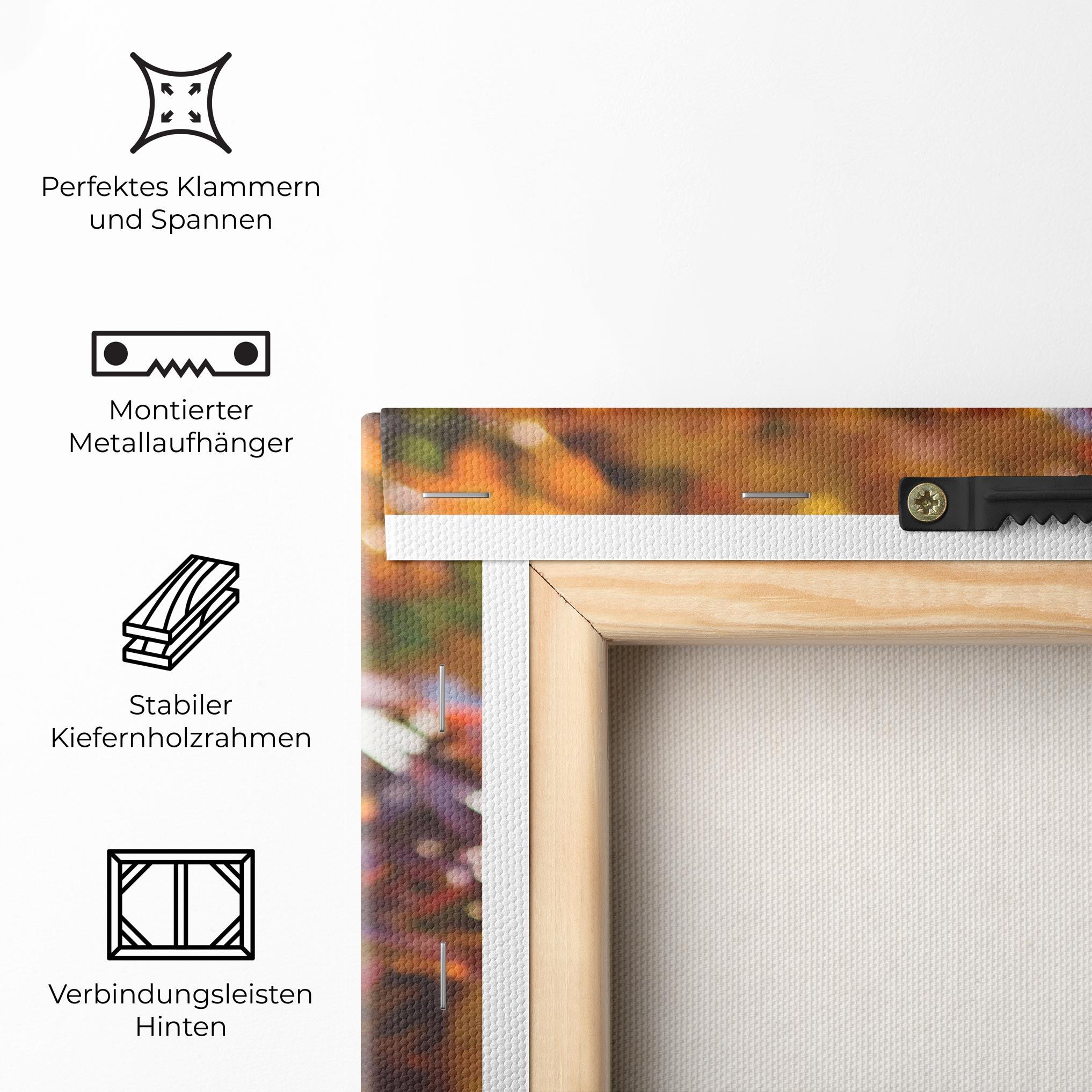 Leinwandbild Dark Red Leaves mockup 5