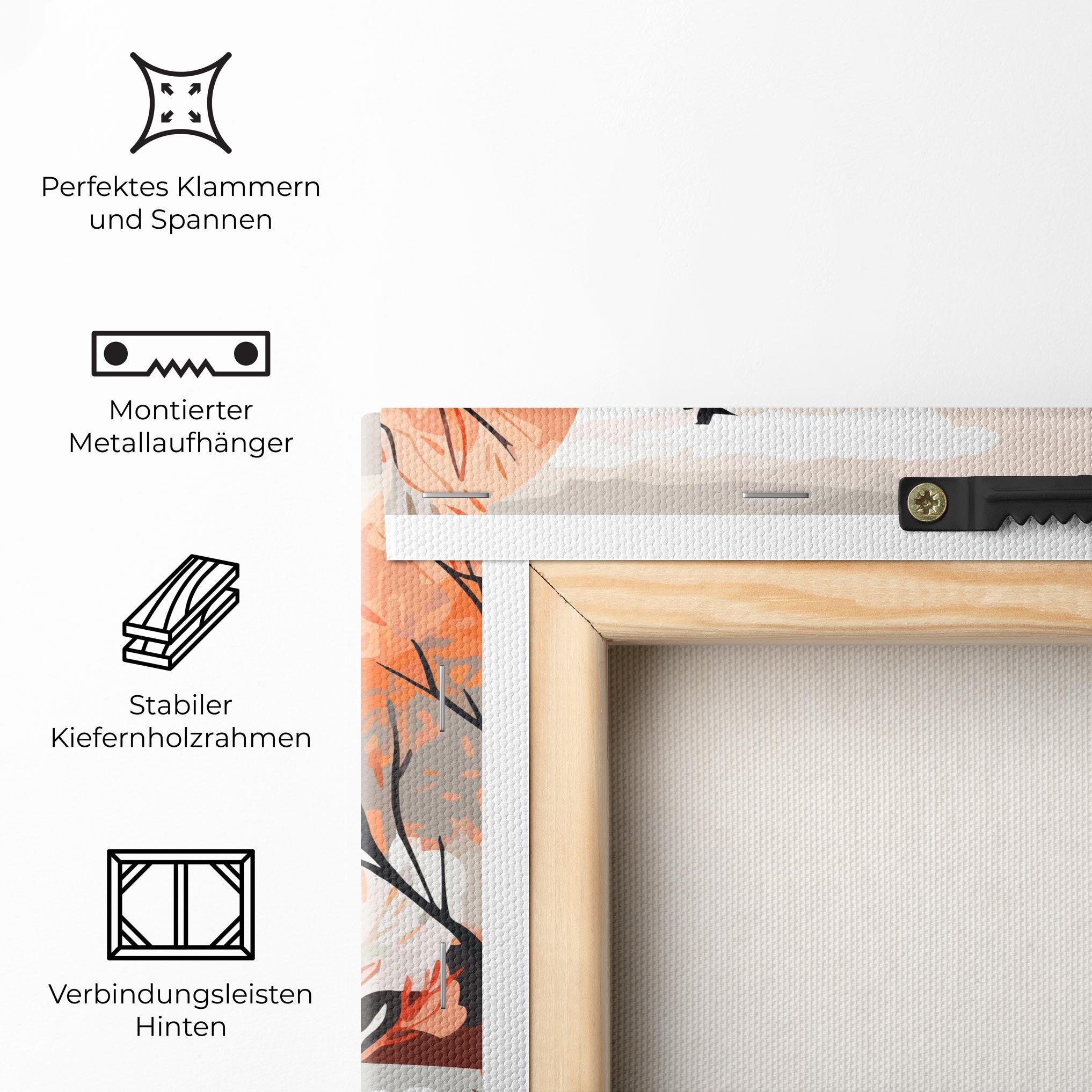 Leinwandbild Grey Orange Autumn mockup 5