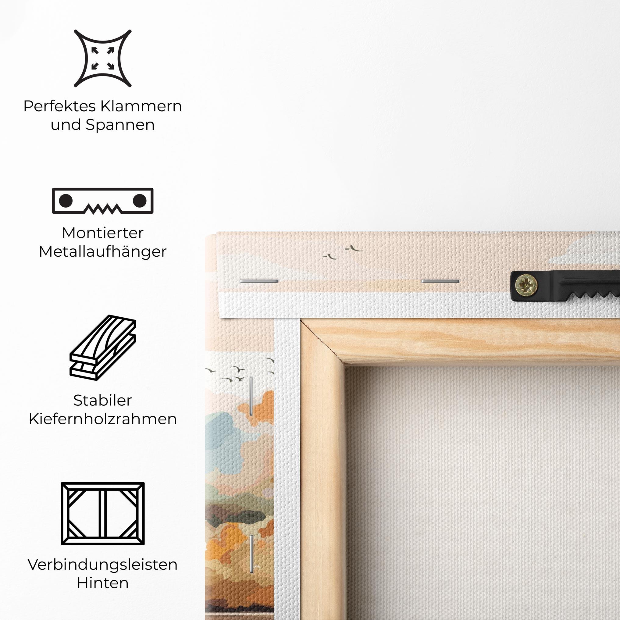 Leinwandbild Watercolor Autumn mockup 5