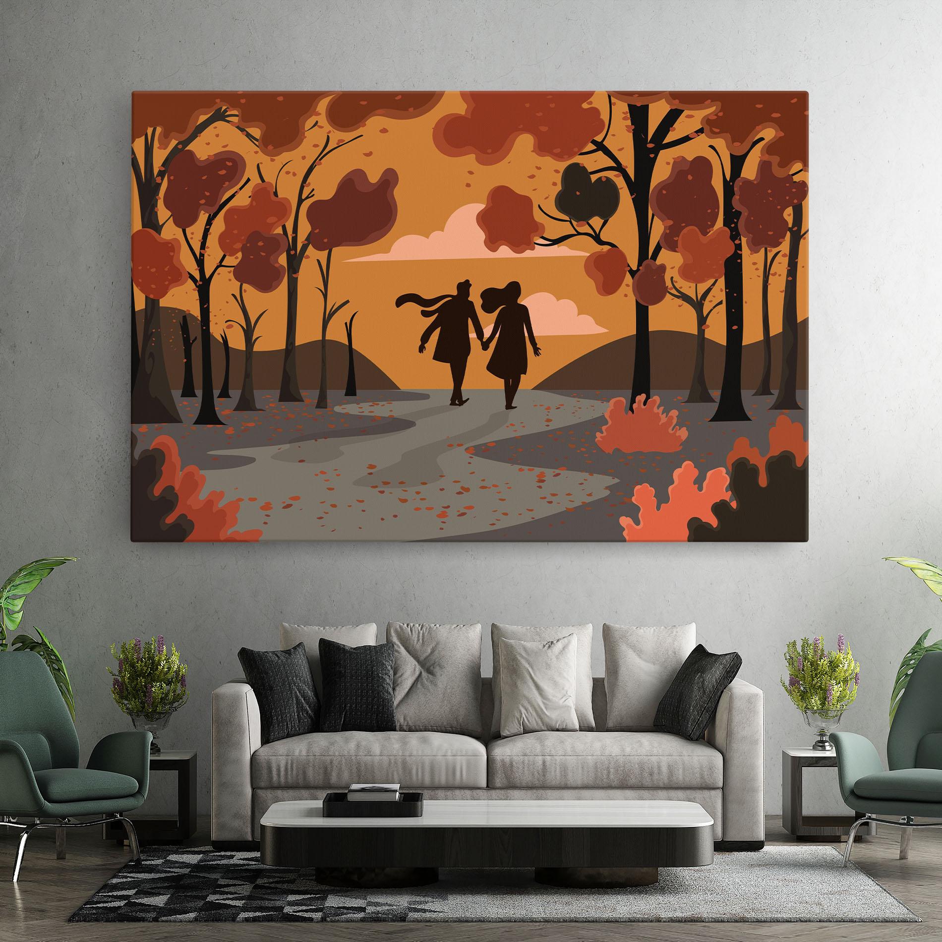 Leinwandbild Autumn Couple mockup 7