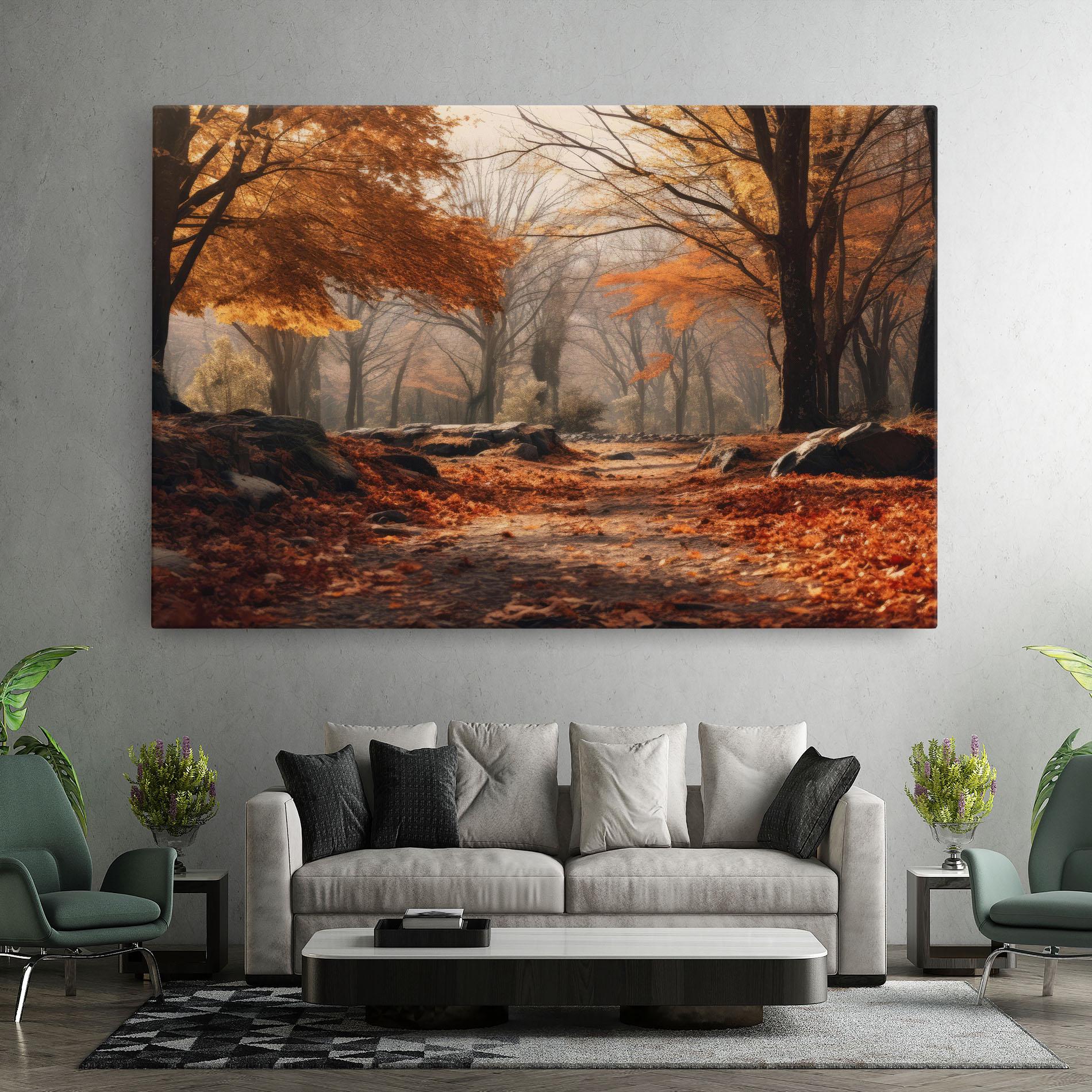 Leinwandbild Autumn Forest mockup 7