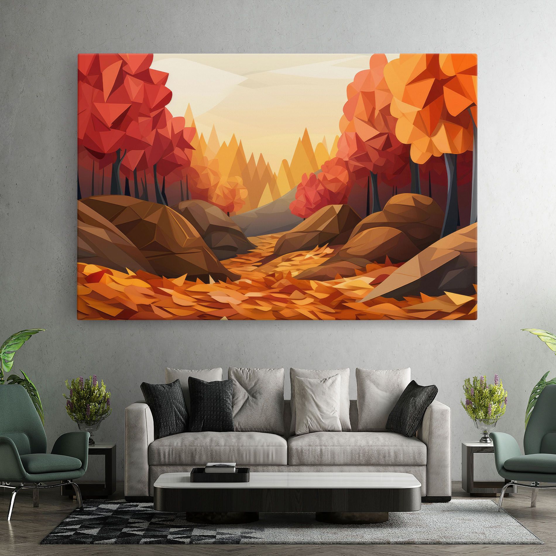 Autumn Orange Forest mockup 7