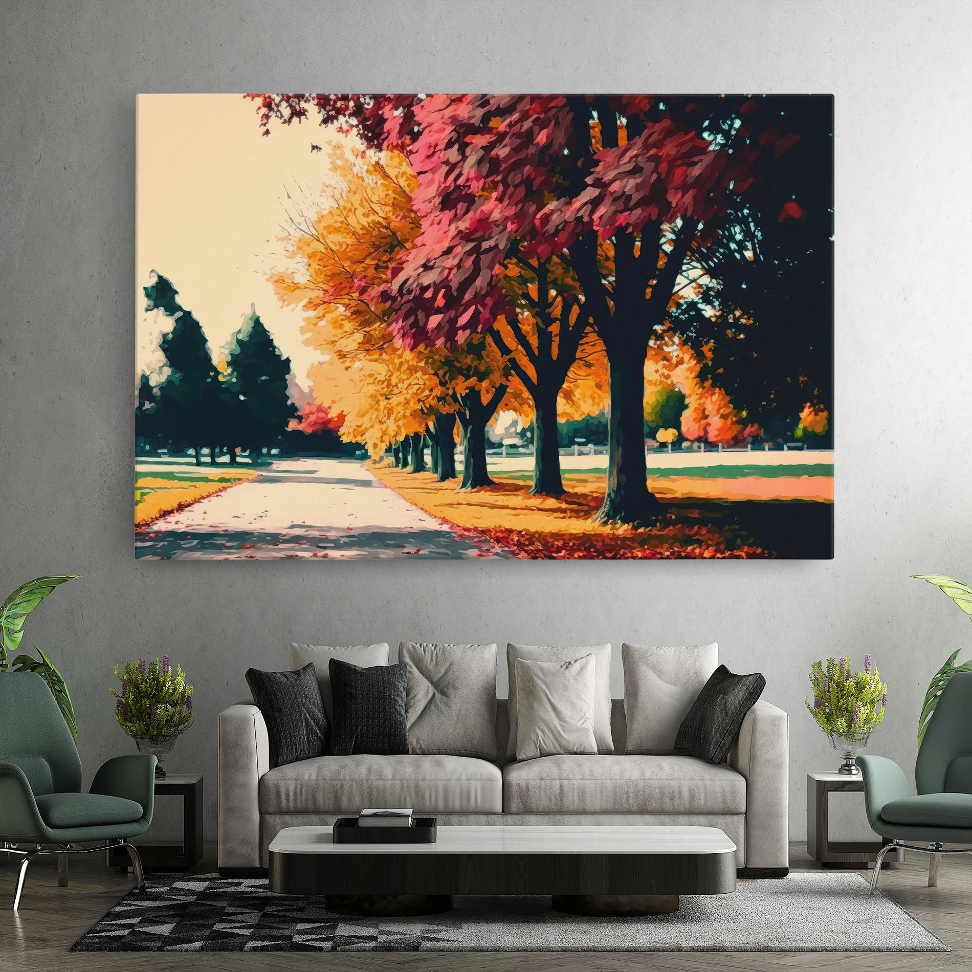 Leinwandbild Autumn Park mockup 7