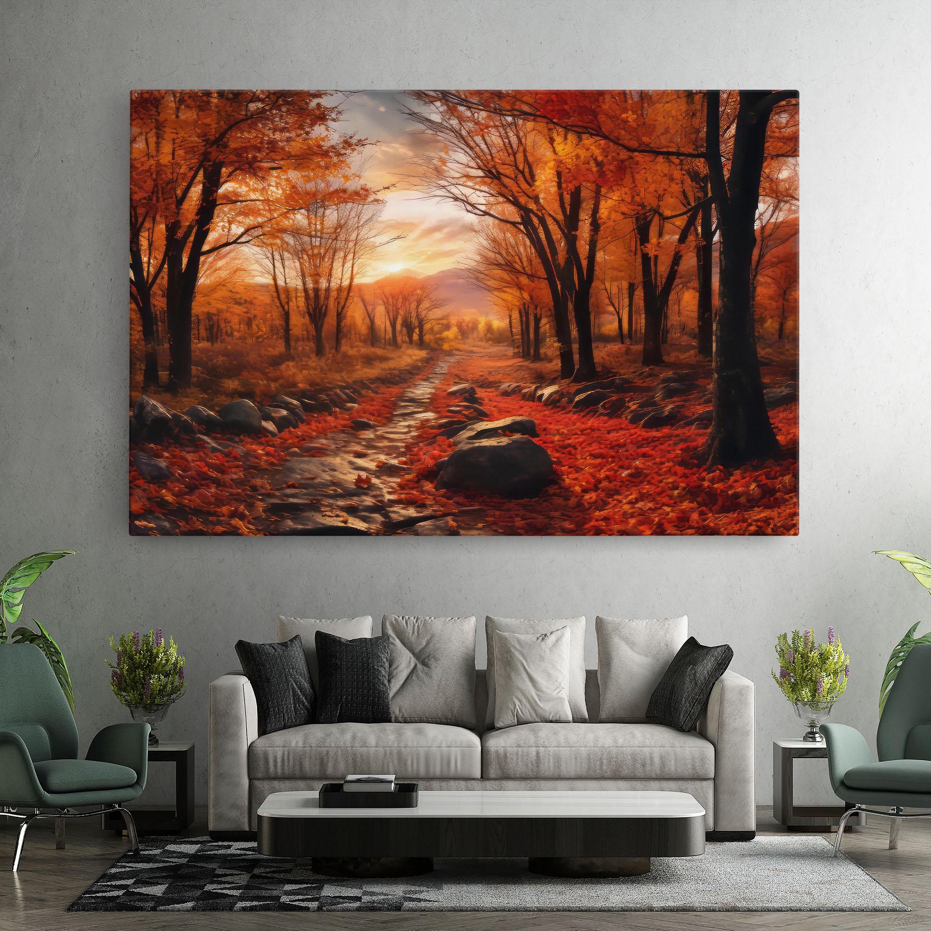 Leinwandbild Autumn Path mockup 7