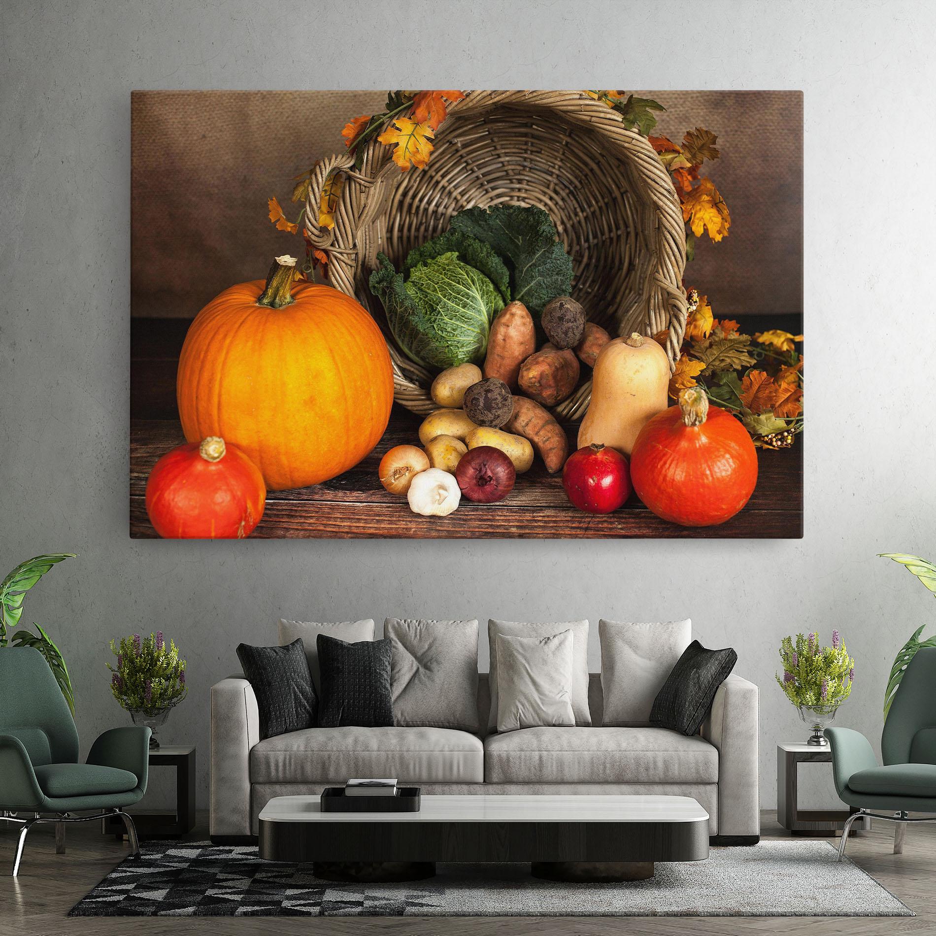 Leinwandbild Autumn Vegetables mockup 7