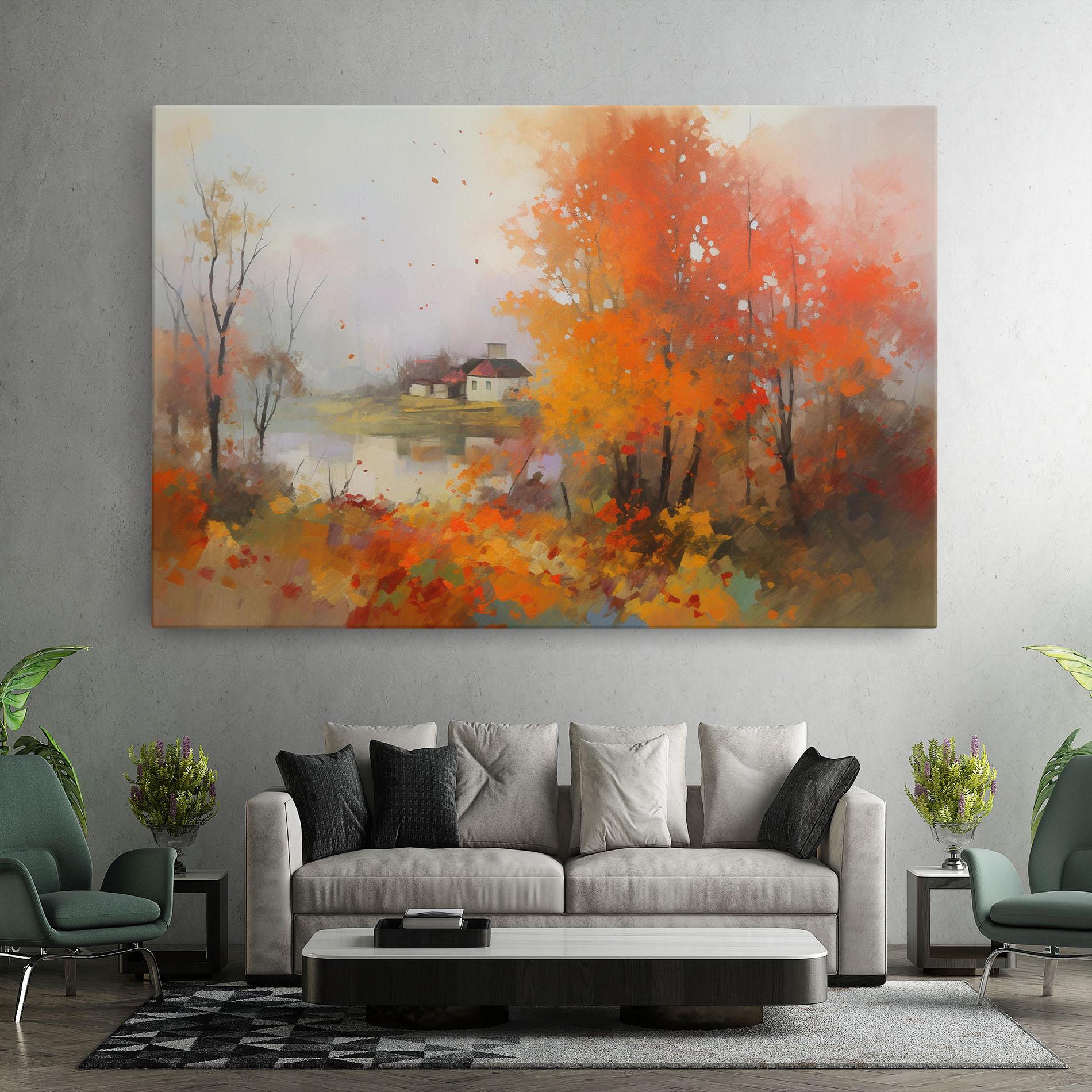 Leinwandbild Autumnal Painting mockup 7