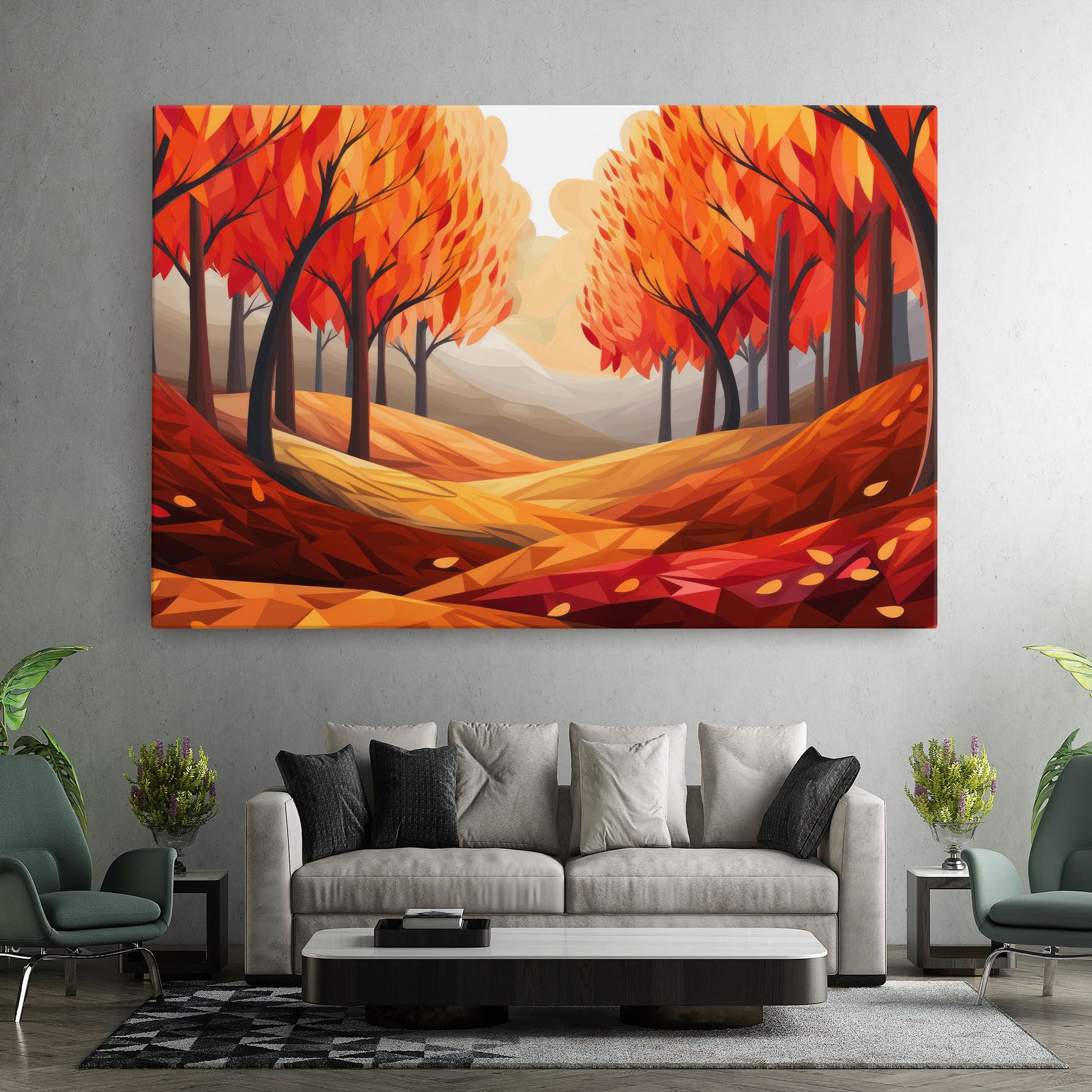 Red Trees Art mockup 7