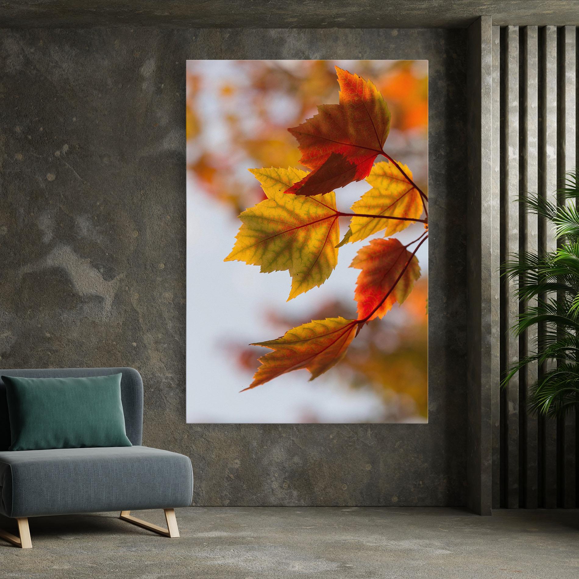 Leinwandbild Red Yellow Autumn mockup 7