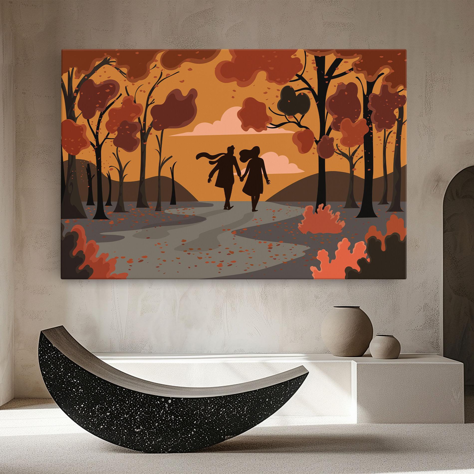 Leinwandbild Autumn Couple mockup 8