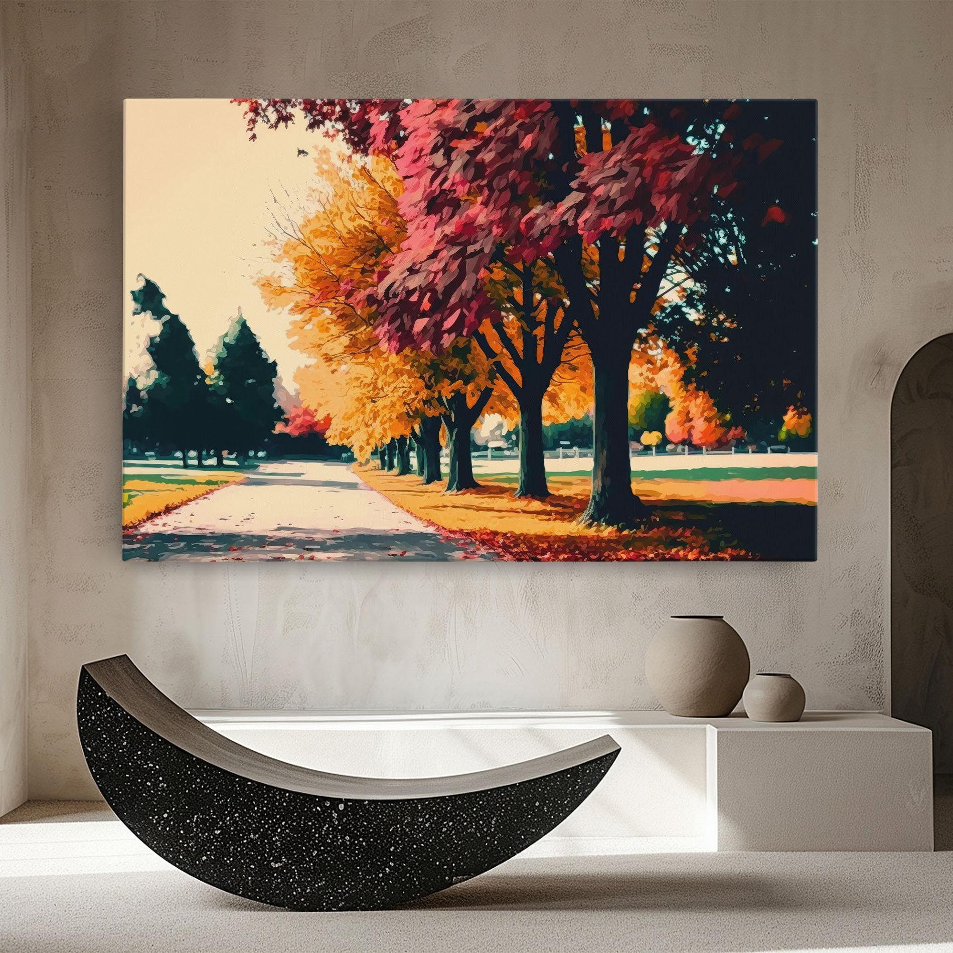 Leinwandbild Autumn Park mockup 8