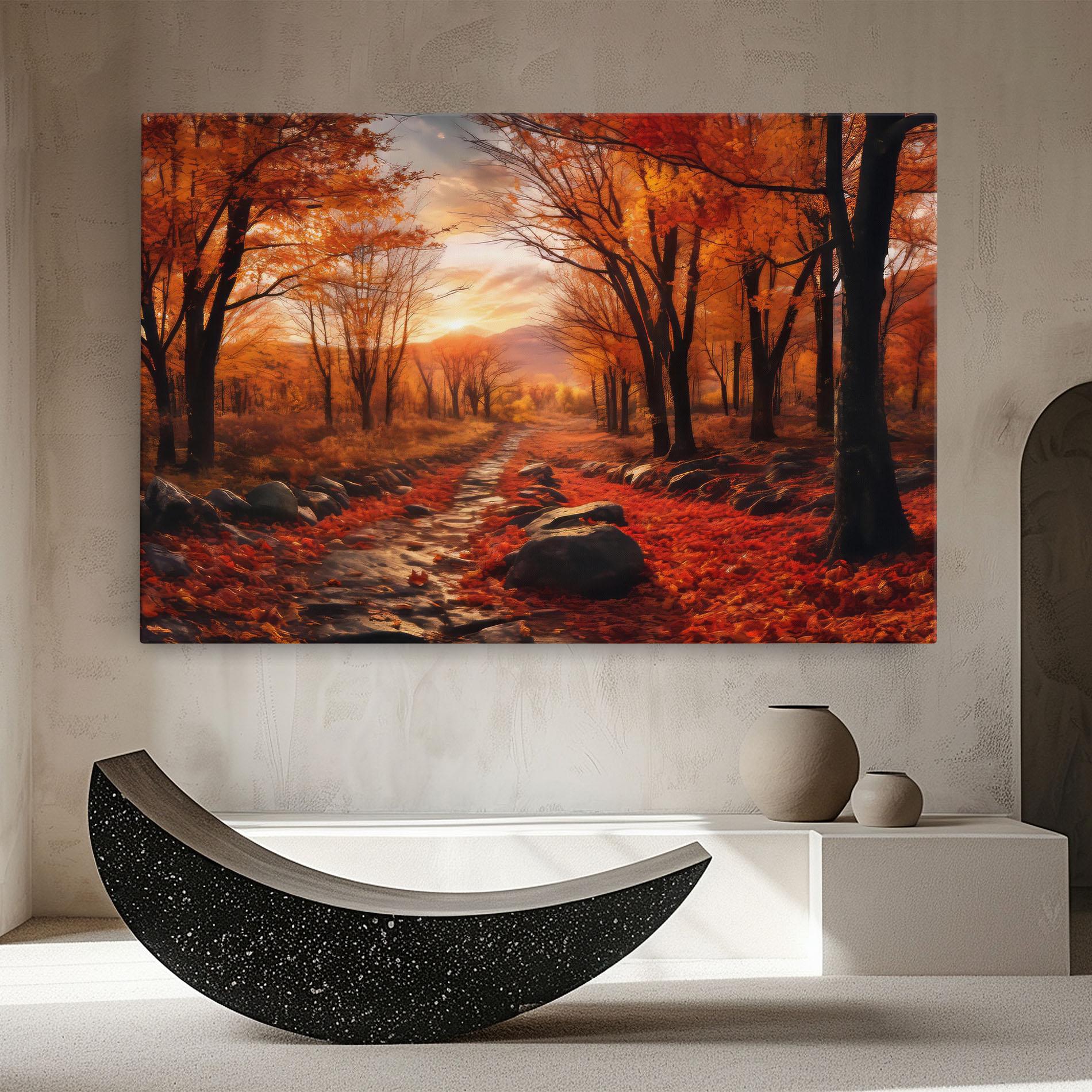 Leinwandbild Autumn Path mockup 8