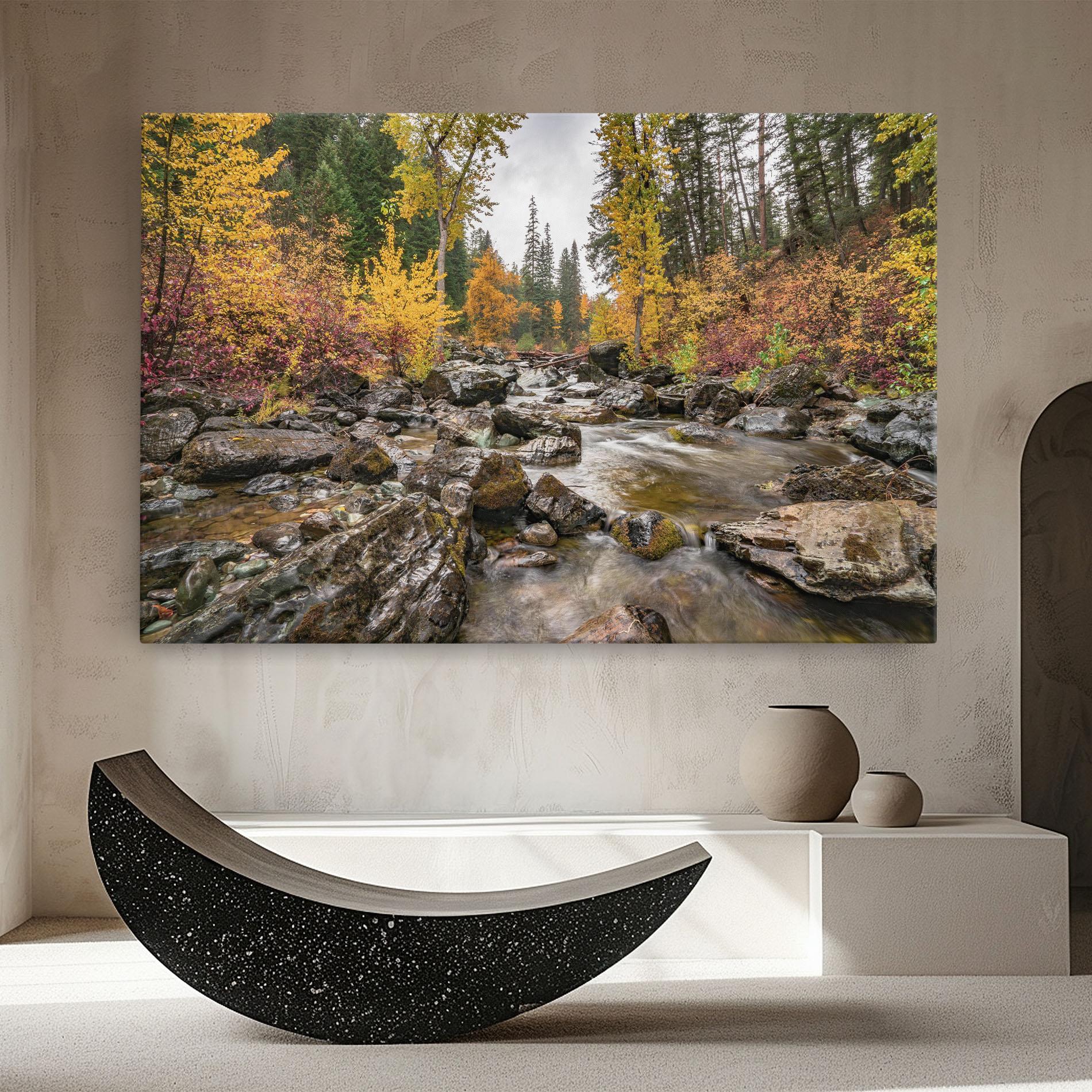 Leinwandbild Autumn Stream mockup 8