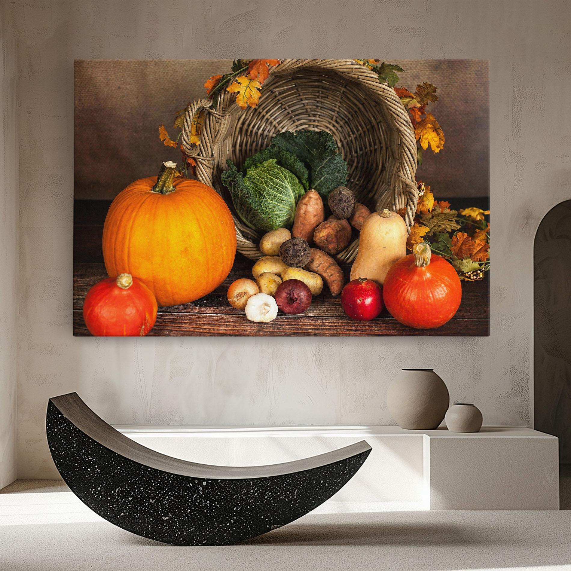 Leinwandbild Autumn Vegetables mockup 8