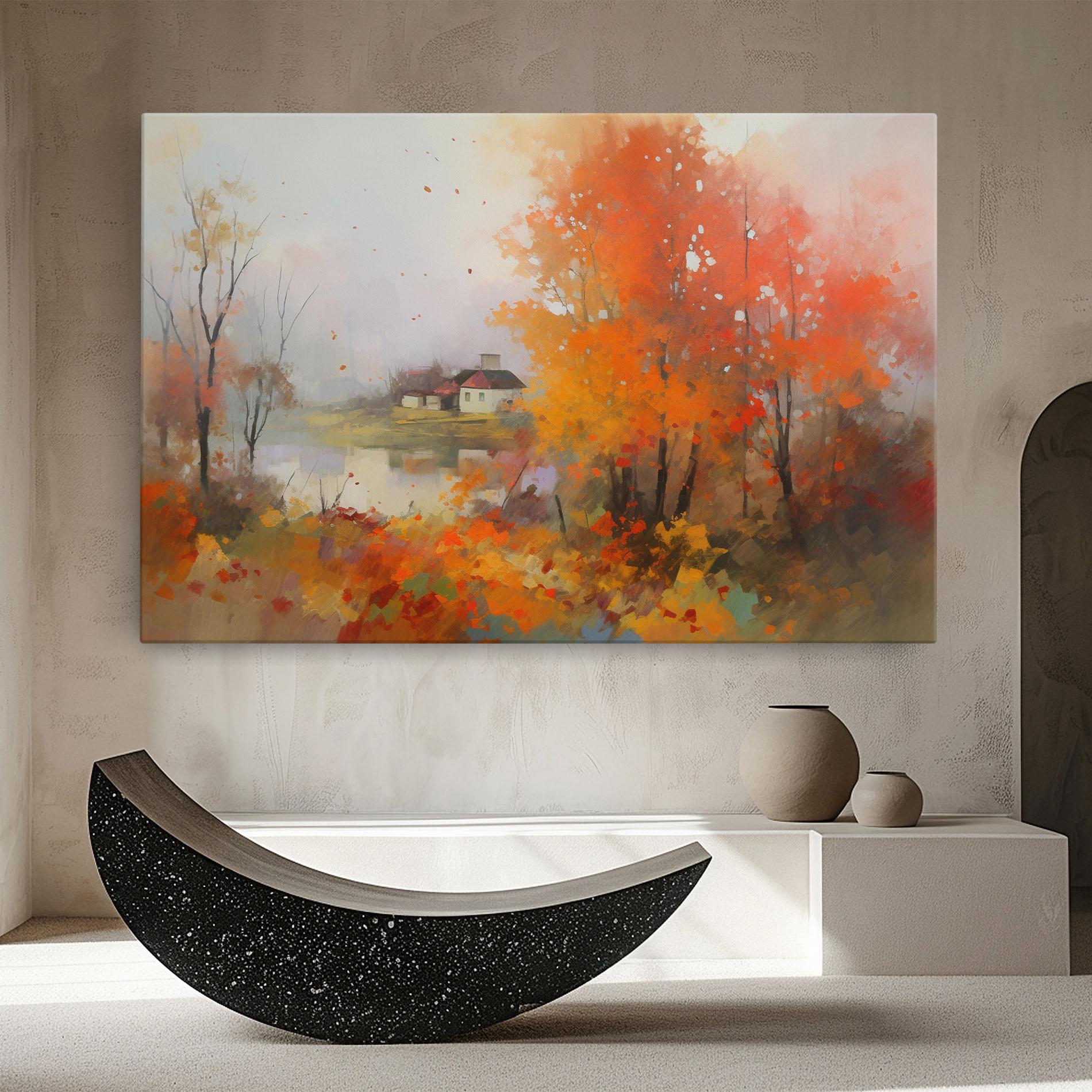 Leinwandbild Autumnal Painting mockup 8