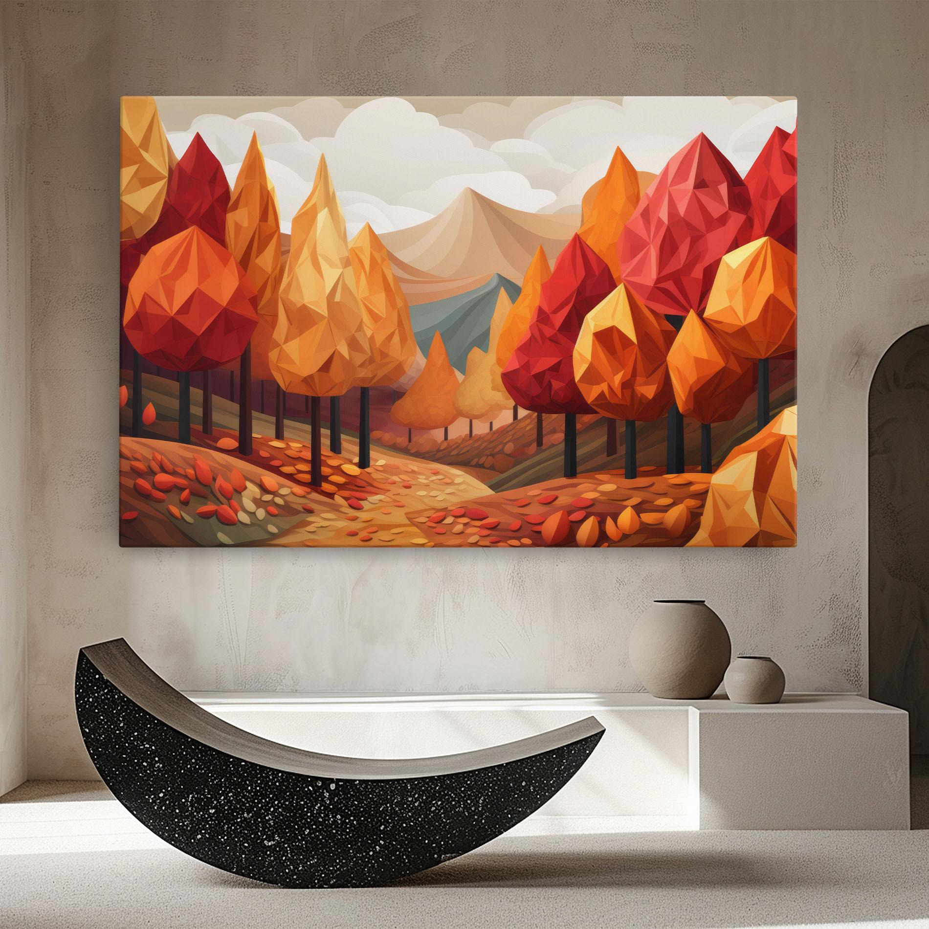 Leinwandbild Colorful Trees Art mockup 8