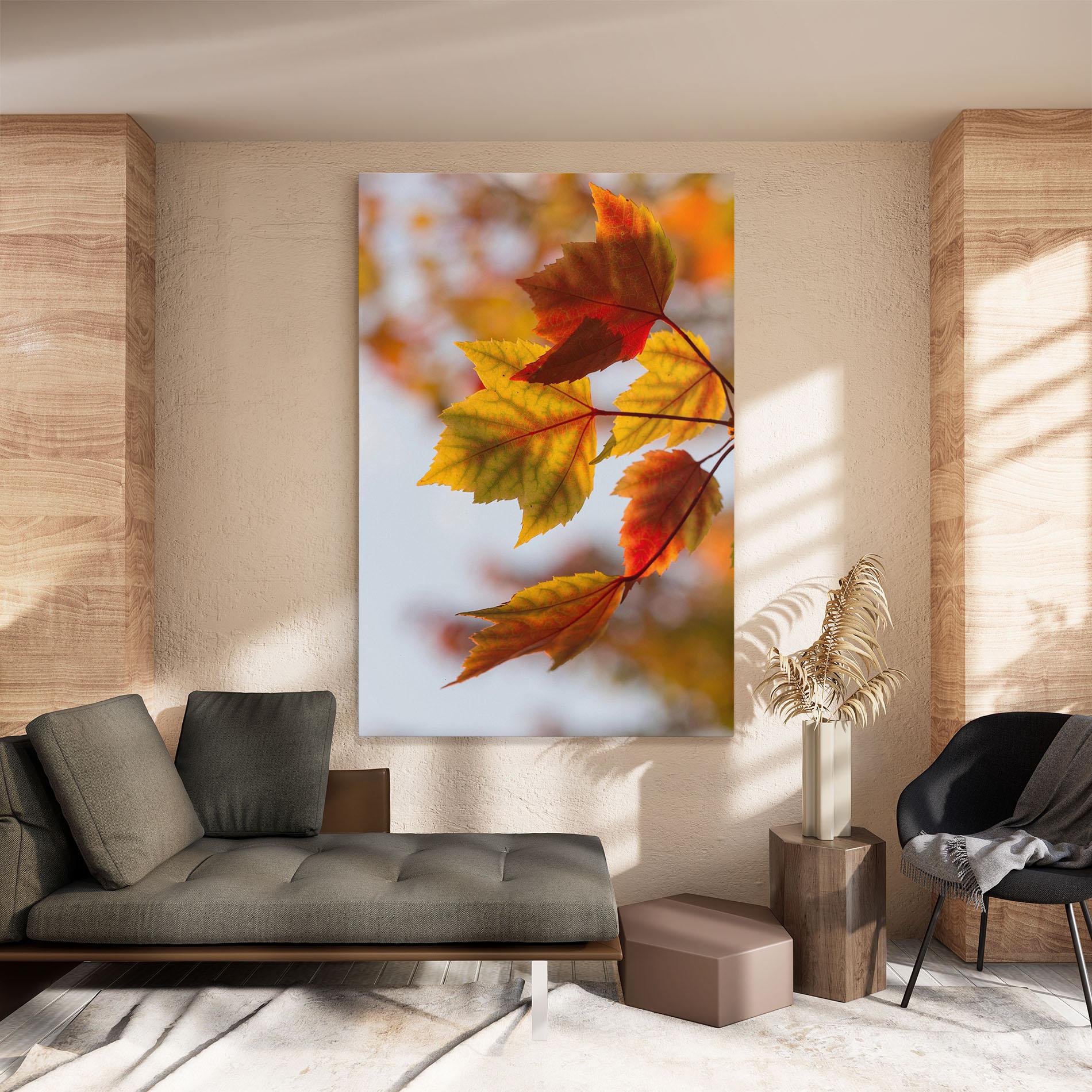 Leinwandbild Red Yellow Autumn mockup 8