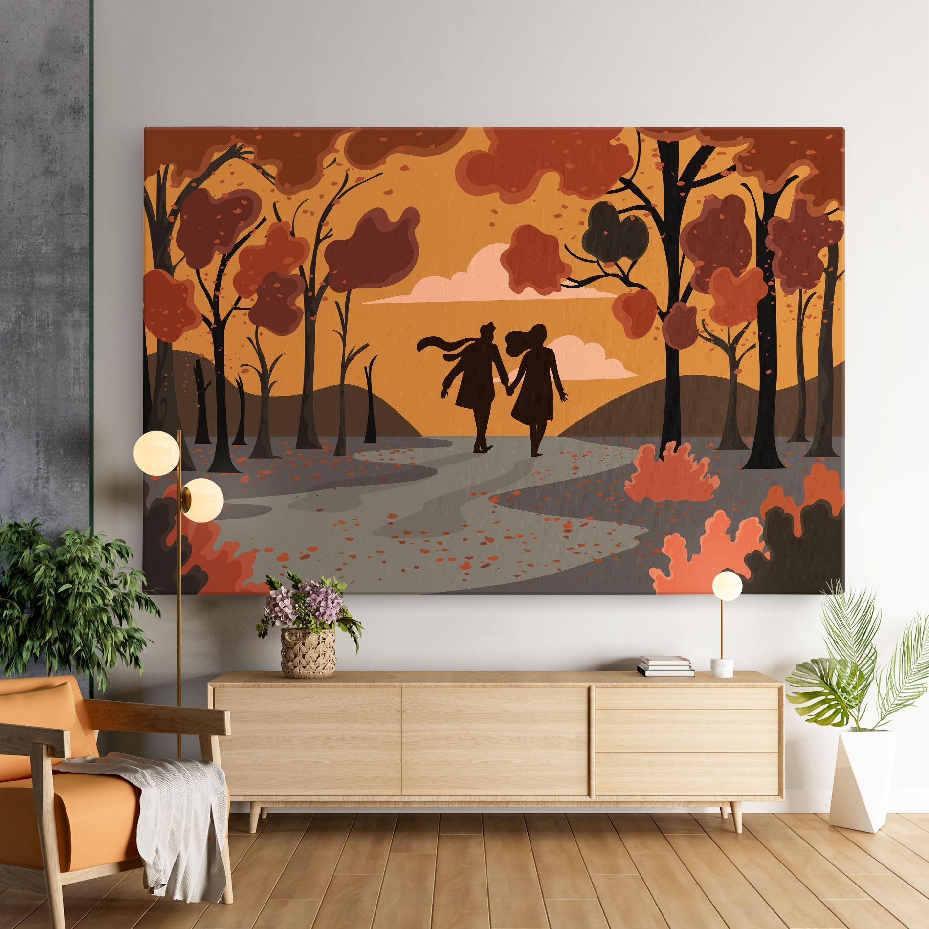 Leinwandbild Autumn Couple mockup 9