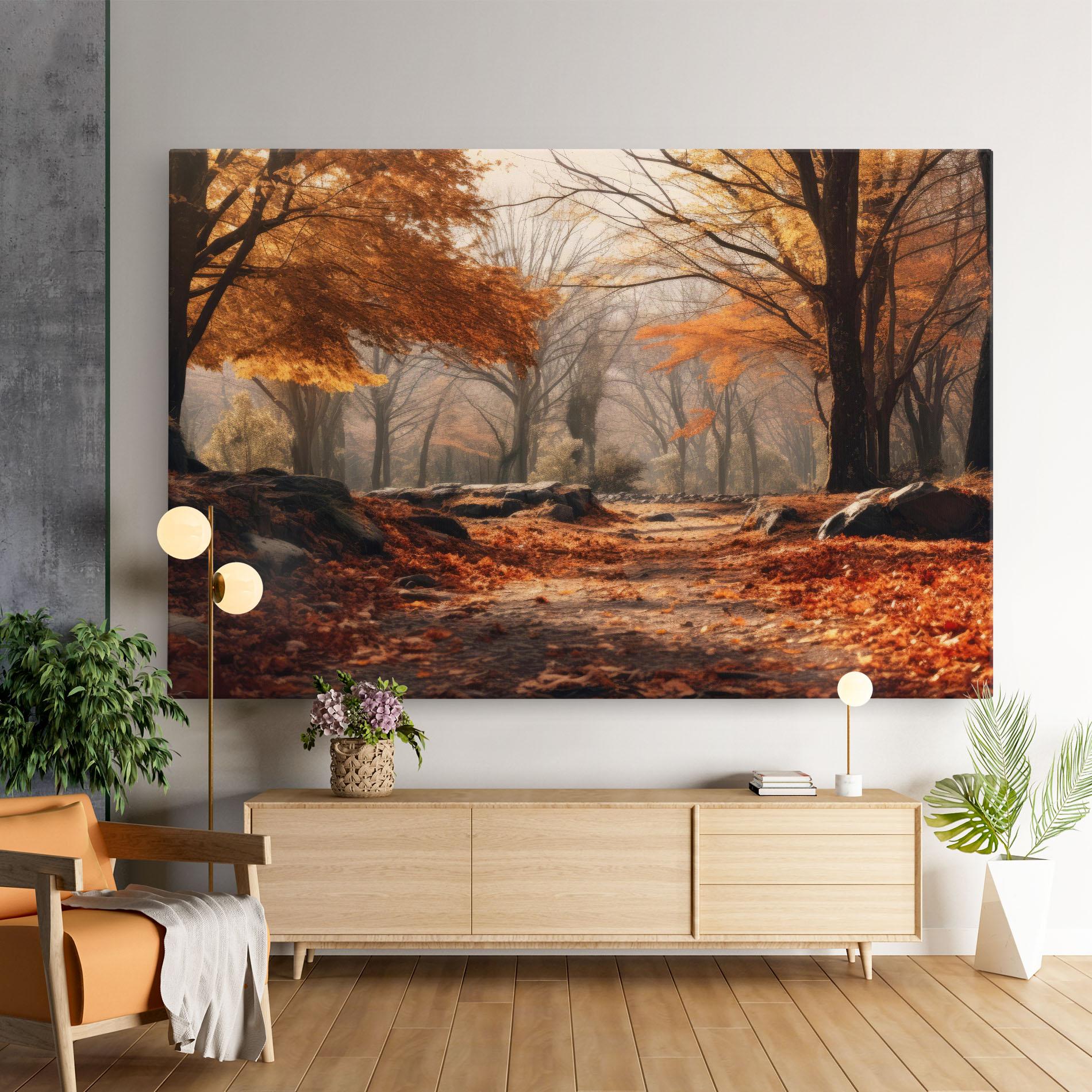 Leinwandbild Autumn Forest mockup 9