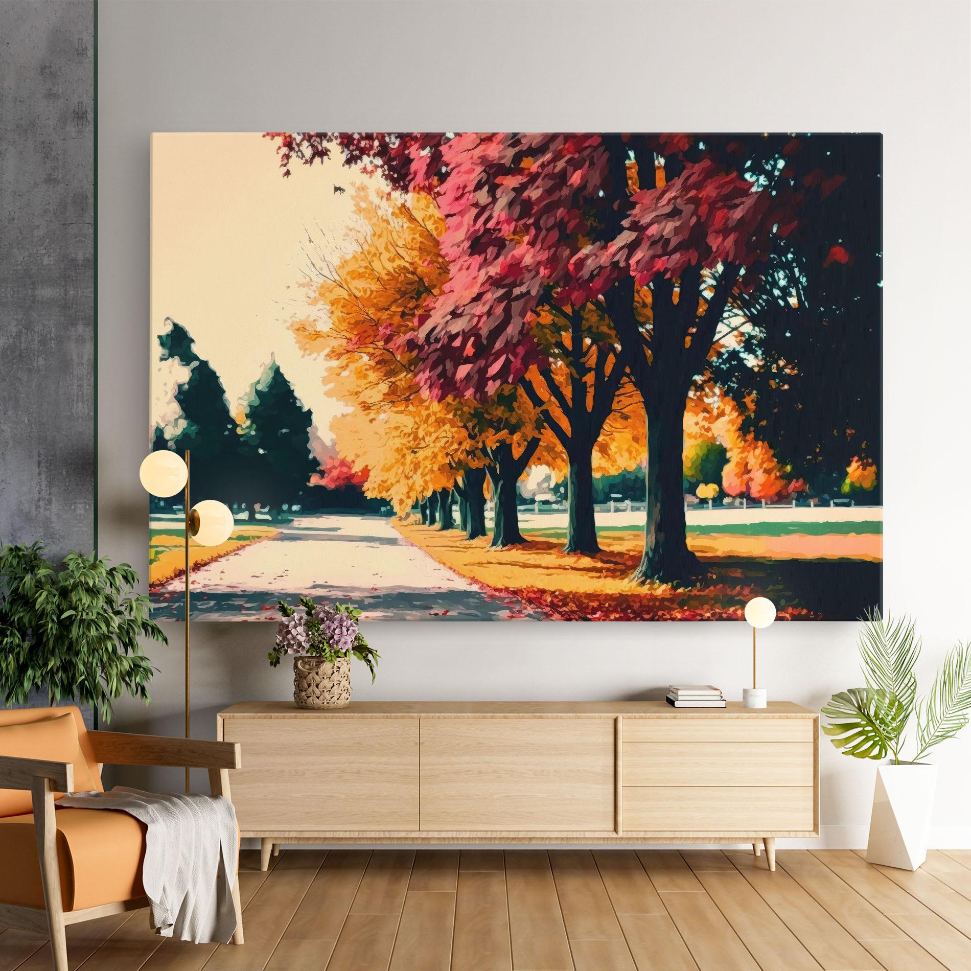 Leinwandbild Autumn Park mockup 9