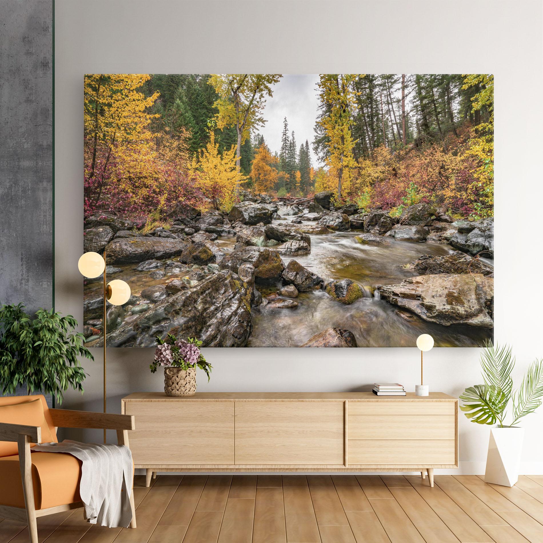 Leinwandbild Autumn Stream mockup 9