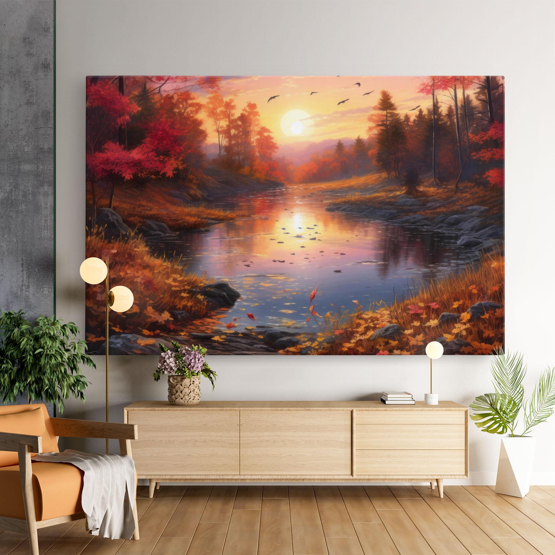 Leinwandbild Autumn Sunset mockup 9