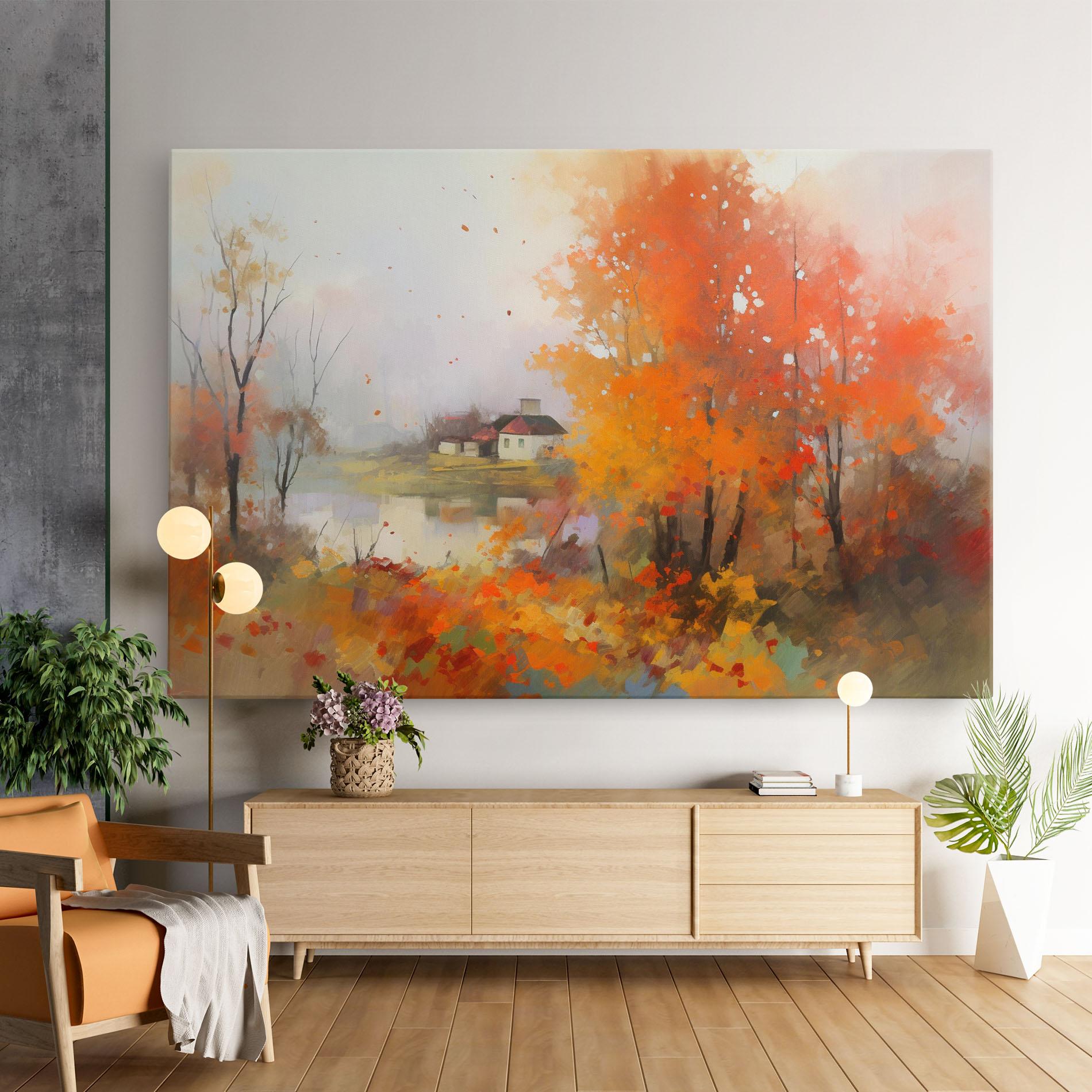Leinwandbild Autumnal Painting mockup 9