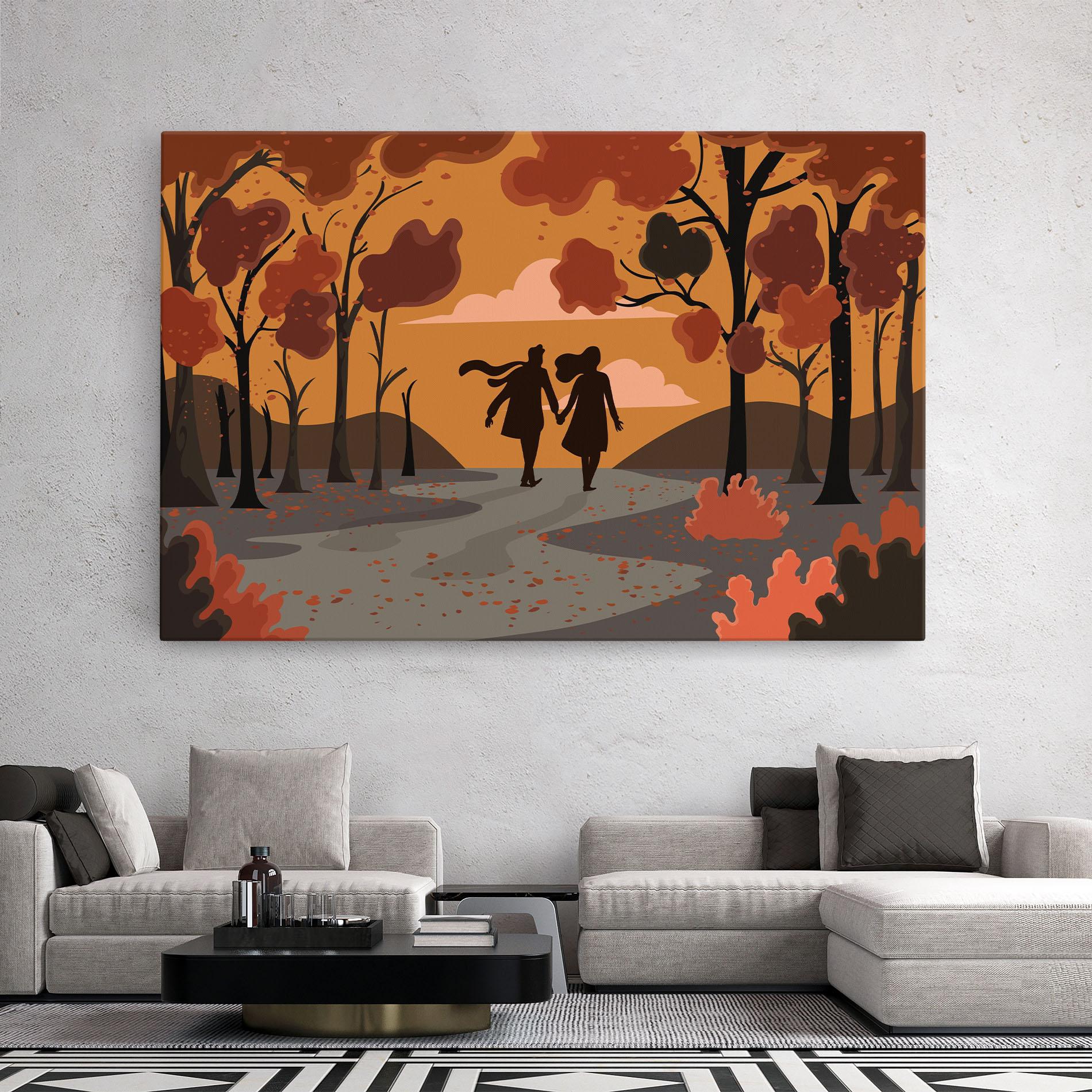 Leinwandbild Autumn Couple mockup 2