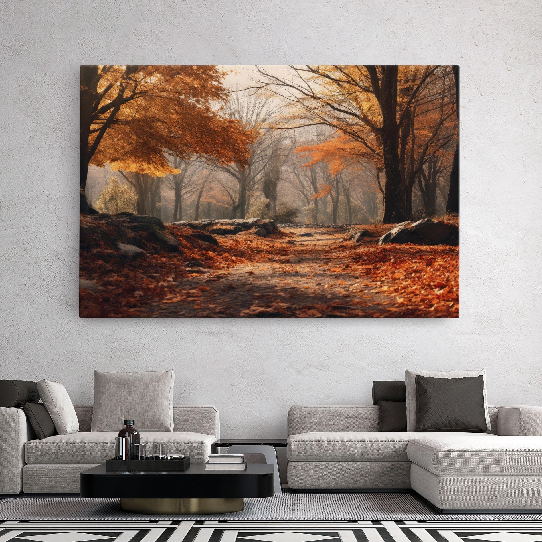 Leinwandbild Autumn Forest mockup 2