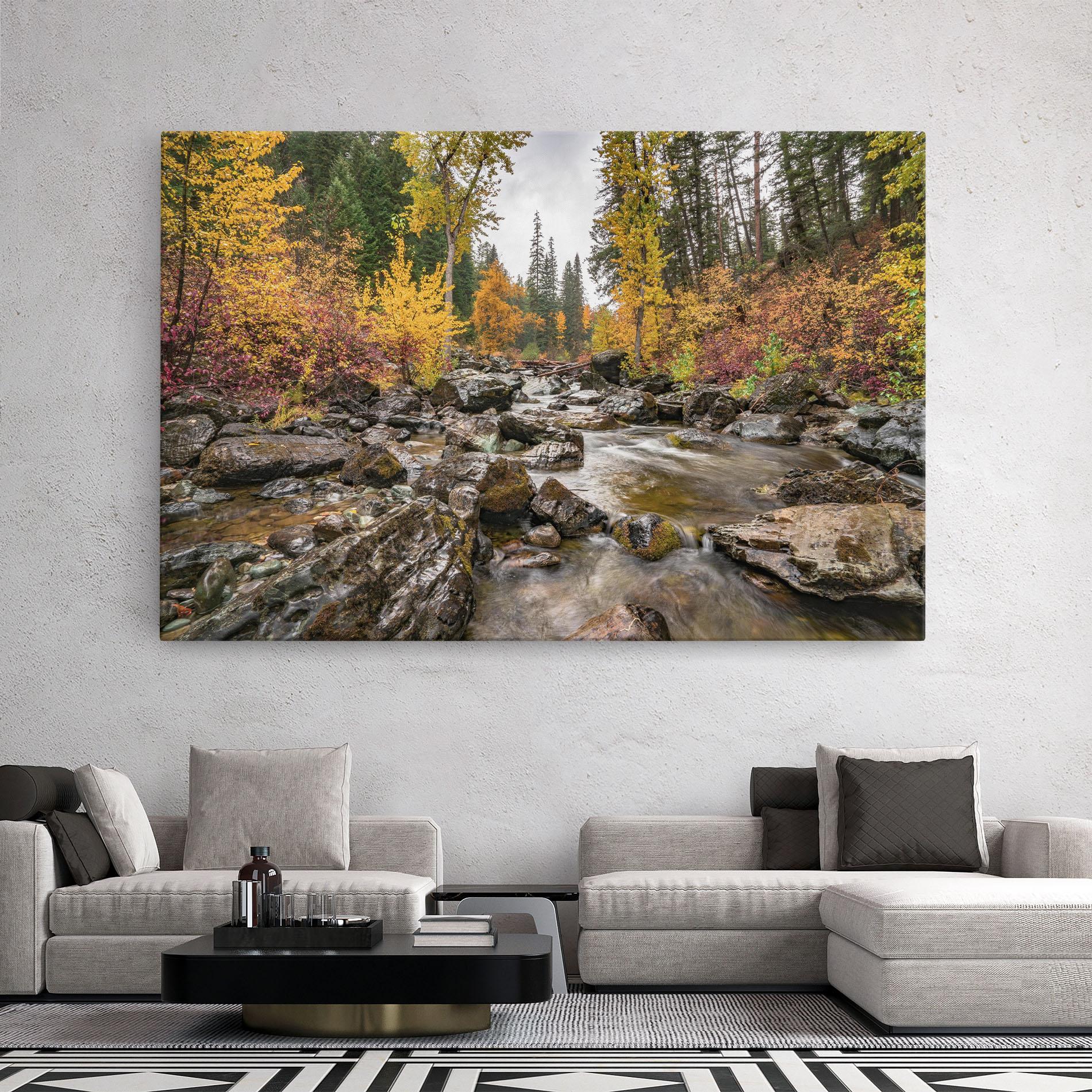 Leinwandbild Autumn Stream mockup 2