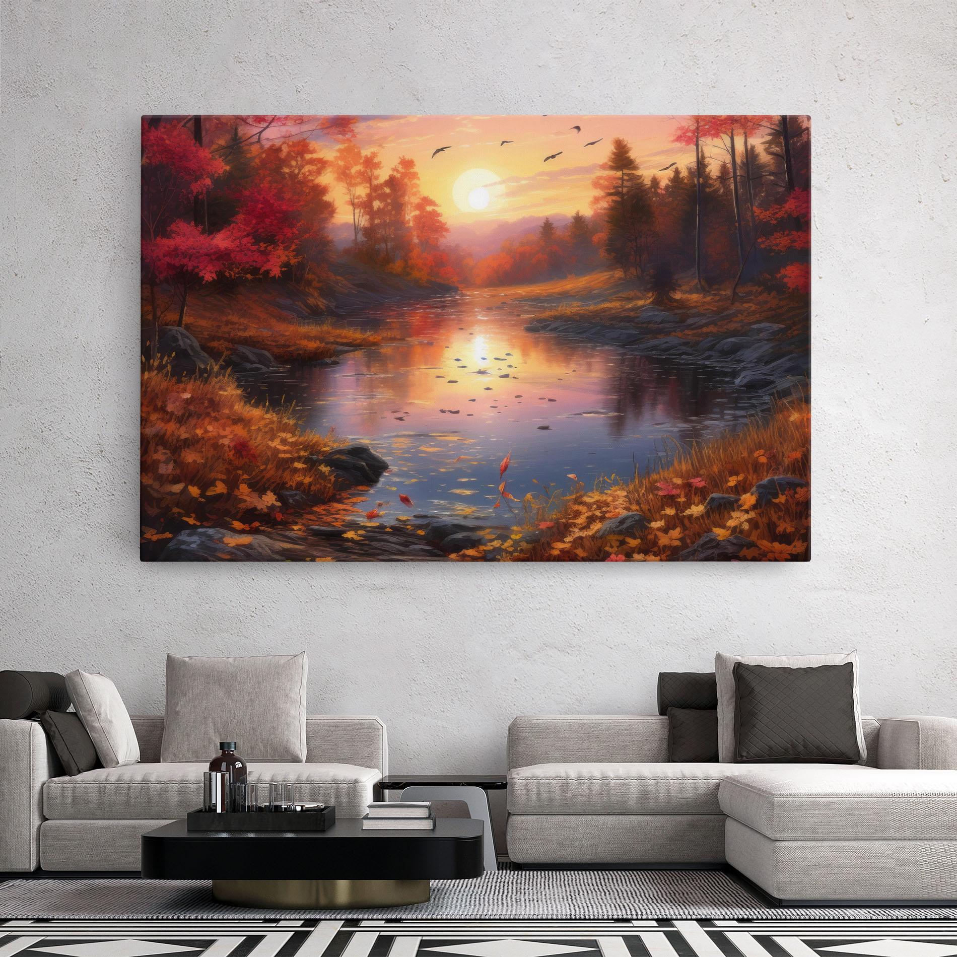 Leinwandbild Autumn Sunset mockup 2